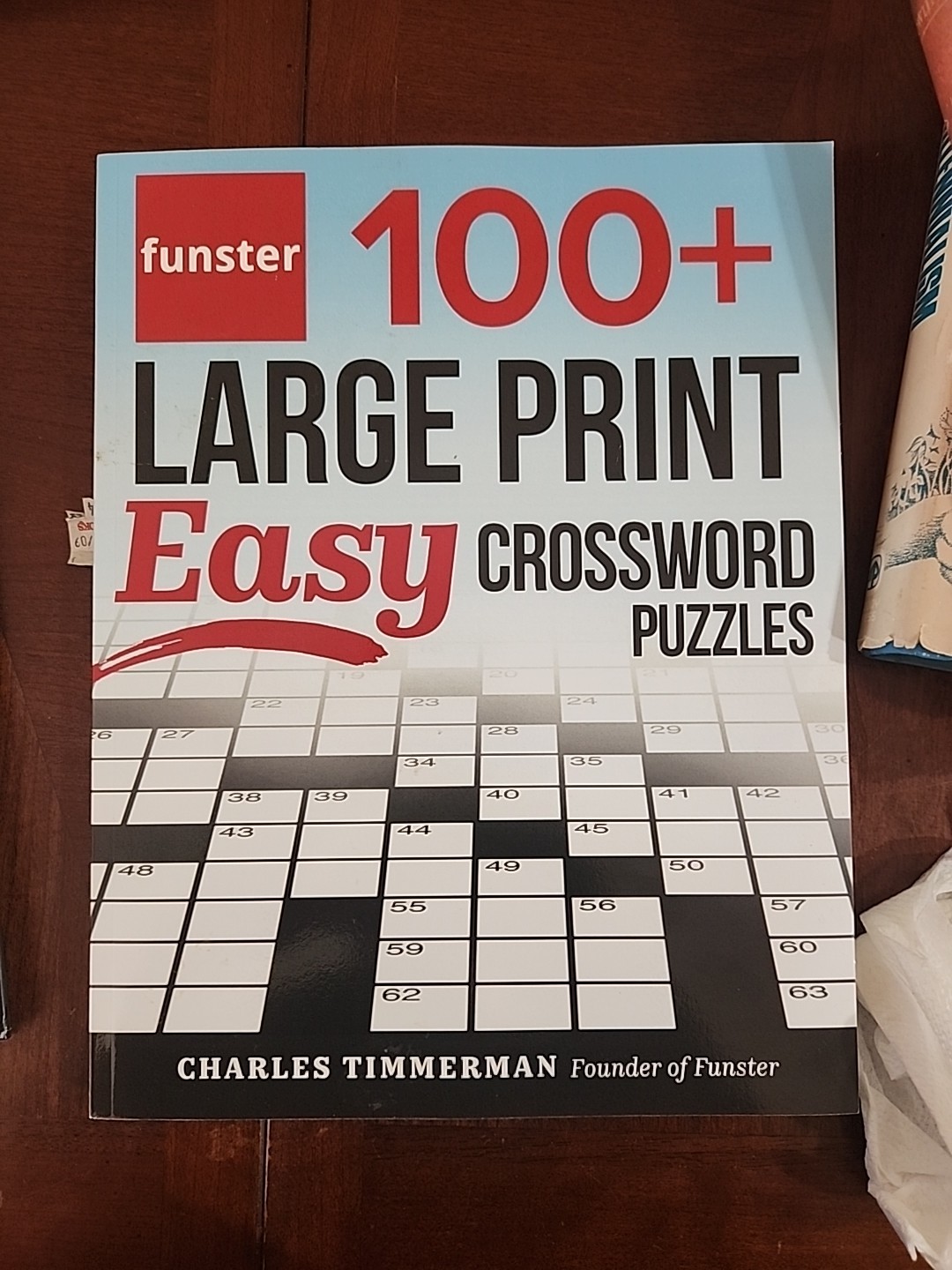 Funster 100+ Large Print Easy Crossword Puzzles: Crossword Puzzle Bo – VERY GOOD