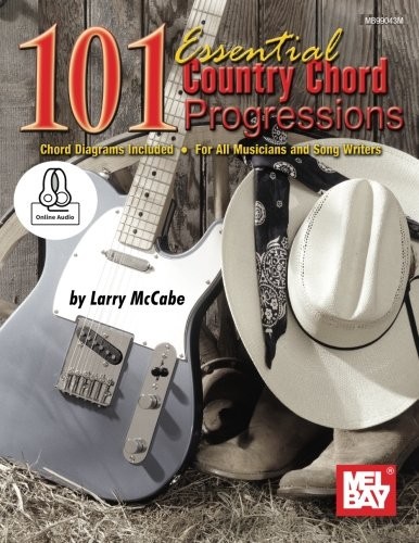 101 ESSENTIAL COUNTRY CHORD PROGRESSIONS: FOR GUITAR By Larry Mccabe *BRAND NEW*