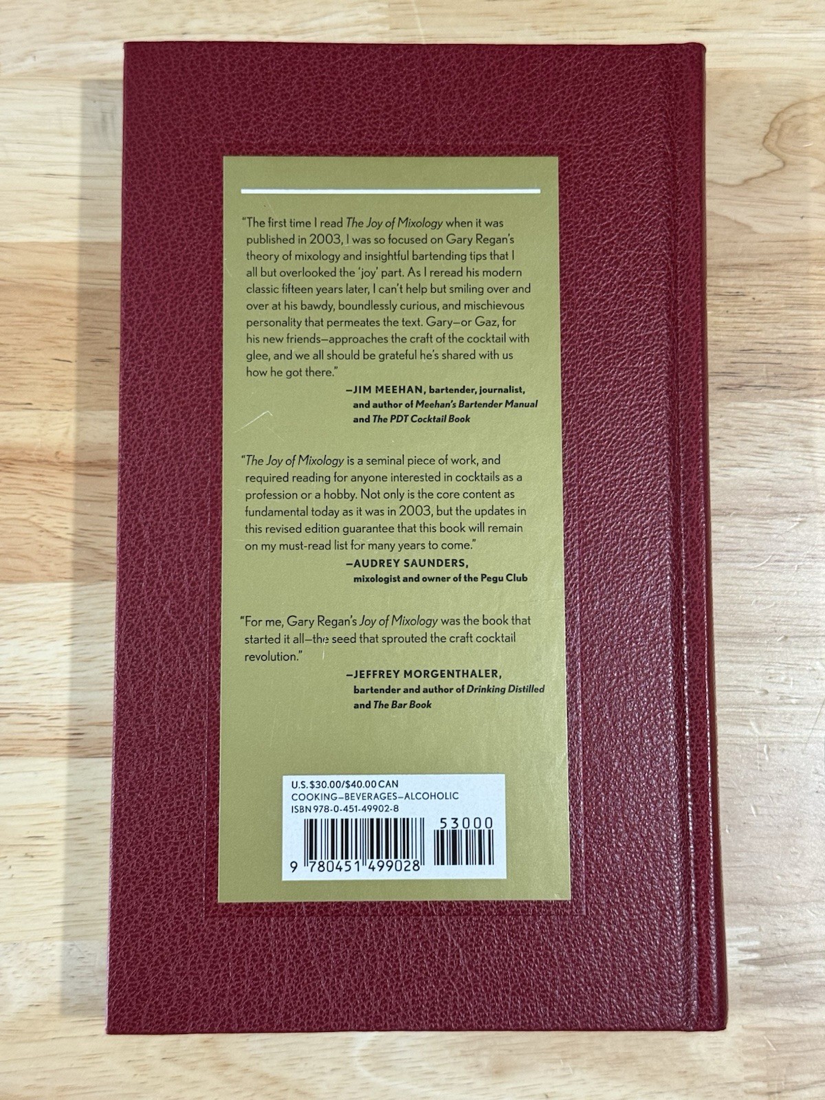 Joy of Mixology By Gary Regan – Hardcover – Good