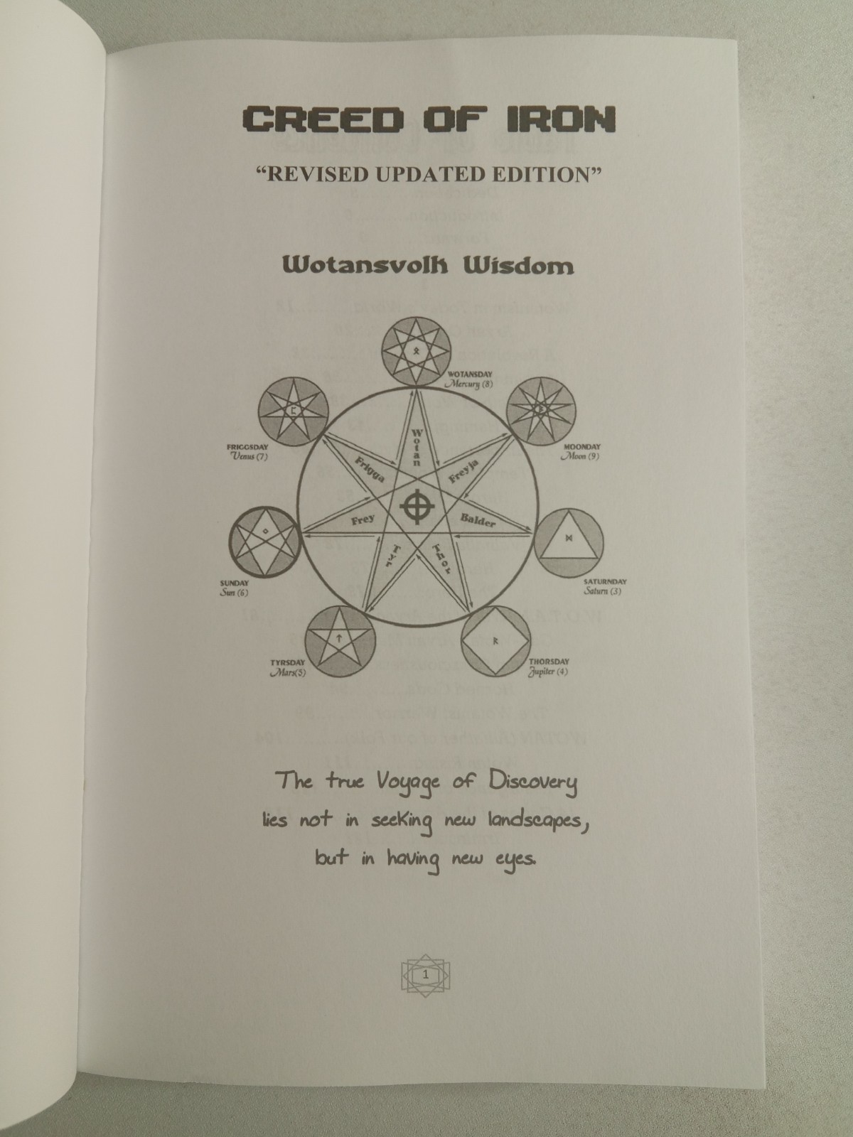 Creed of Iron: Wotansvolk Wisdom by Ron McVan PB