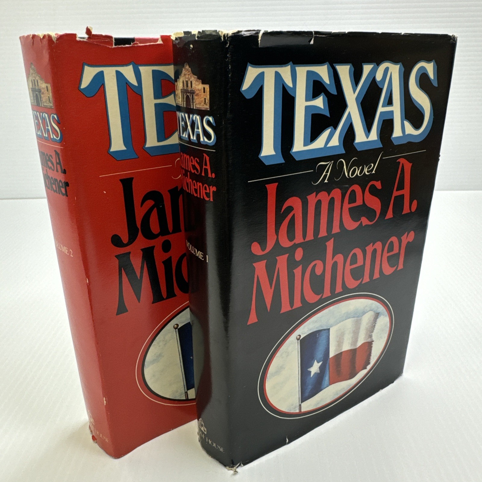 Texas James A. Michener Volumes One & Two COMPLETE Hardcovers BCE Random House