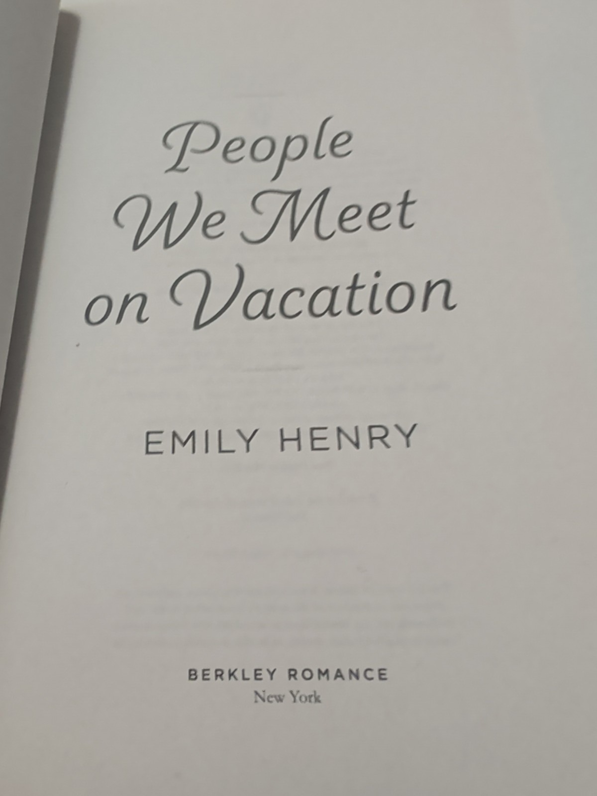 People We Meet on Vacation by Emily Henry (2021, Trade Paperback, 1st Edition)
