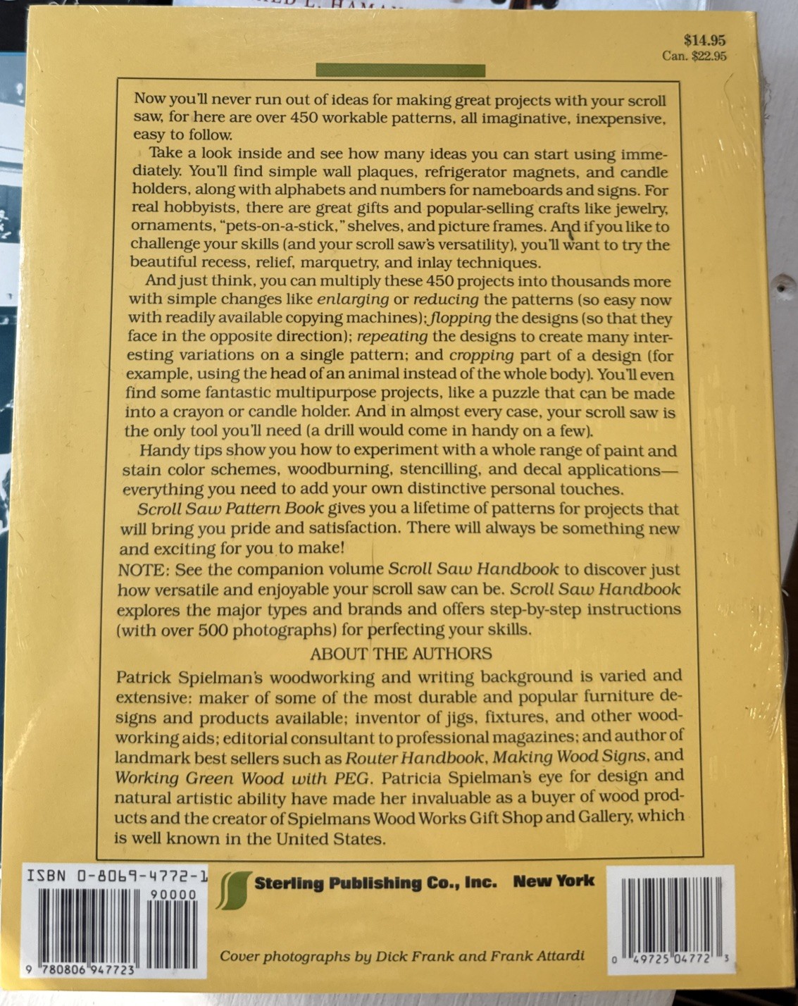 Scroll Saw Pattern Book Patrick Spielman Woodworking Crafts NEW Sealed