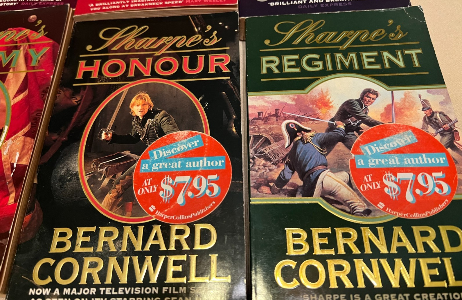 BERNARD CORNWELL 13 Sharpe’s Series PAPER BACK TV Tie-in SEAN BEAN covers UK ed