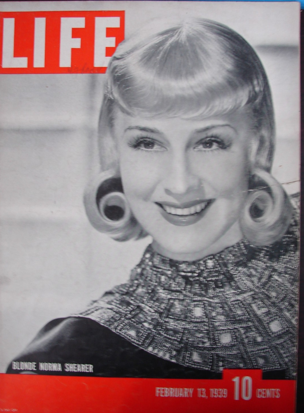 LIFE Magazine-FEBRUARY 13,1939-BLONDE NORMA SHEARER, plus more Items, L049