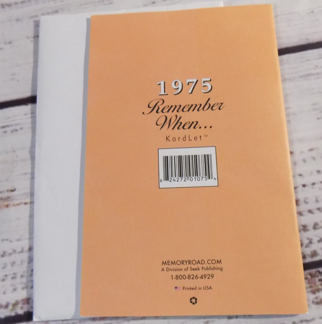 1975 REMEMBER WHEN – A Look Back in Time (5″ x 8″)Gift Booklet 12 Pages