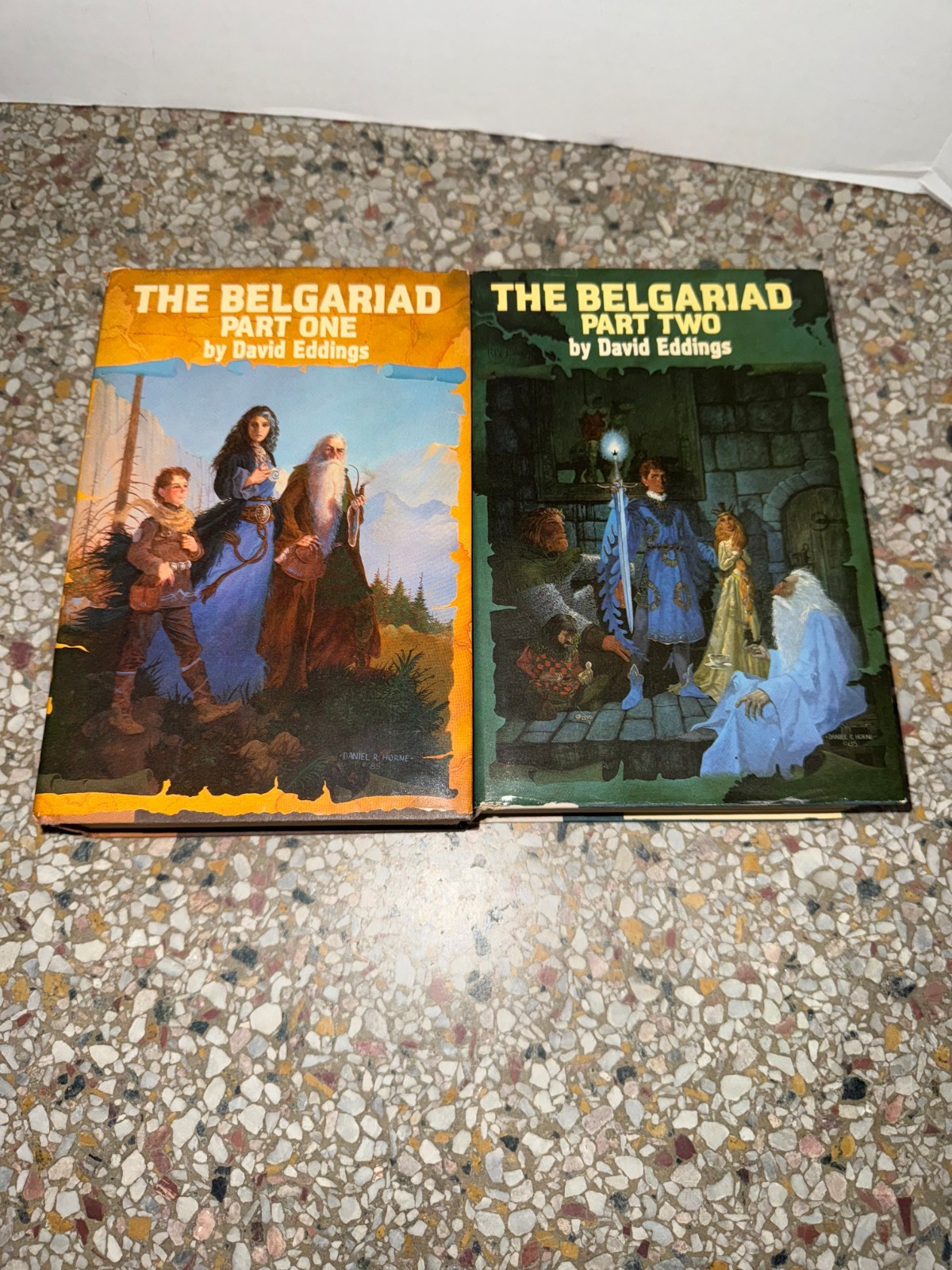David Eddings THE BELGARIAD Part 1 & 2 1985 Epic Fantasy Omnibus Set HCDJ BCE LN