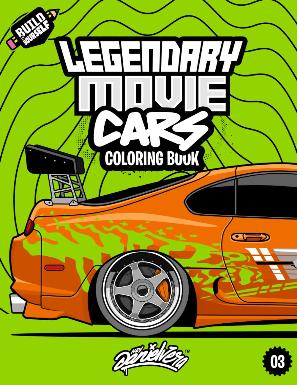 Legendary Movie Cars Coloring Book: Fun Automotive Adventure with 45 Coloring Pa