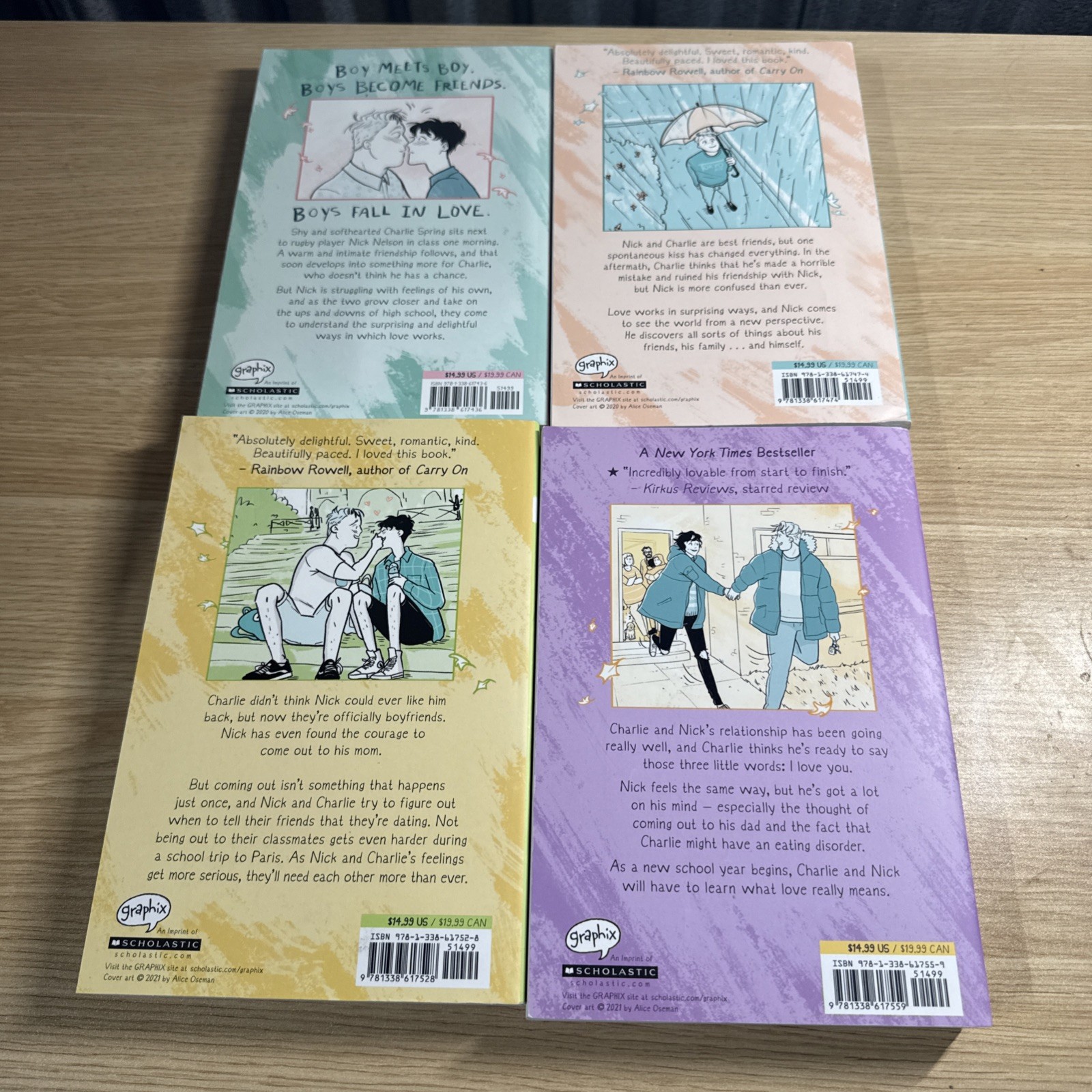Heartstopper Series Volume 1-4 Books Set By Alice Oseman