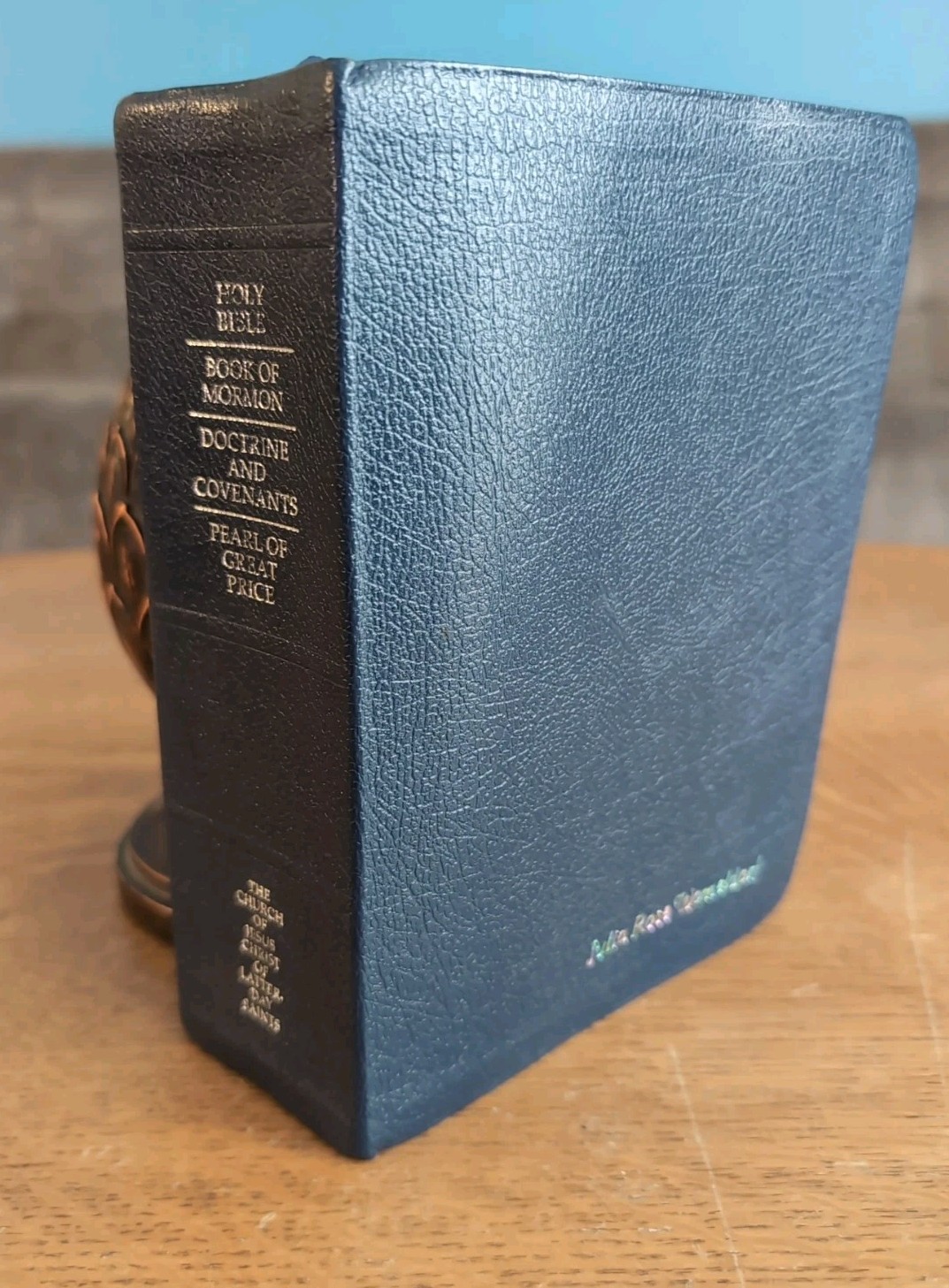 LDS Quad Scriptures Bible Book Of Mormon Blue 2012 Clean w/Tabs
