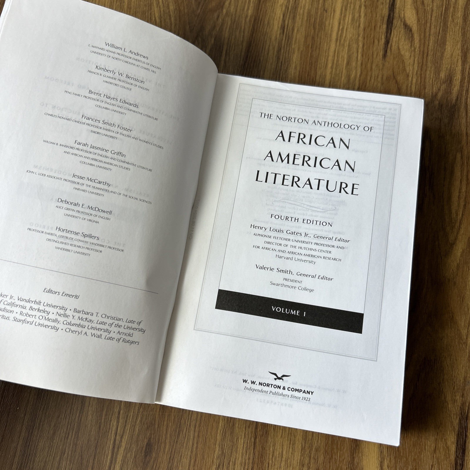 The Norton Anthology of African American Literature Fourth 4th Edition Vol 1 & 2
