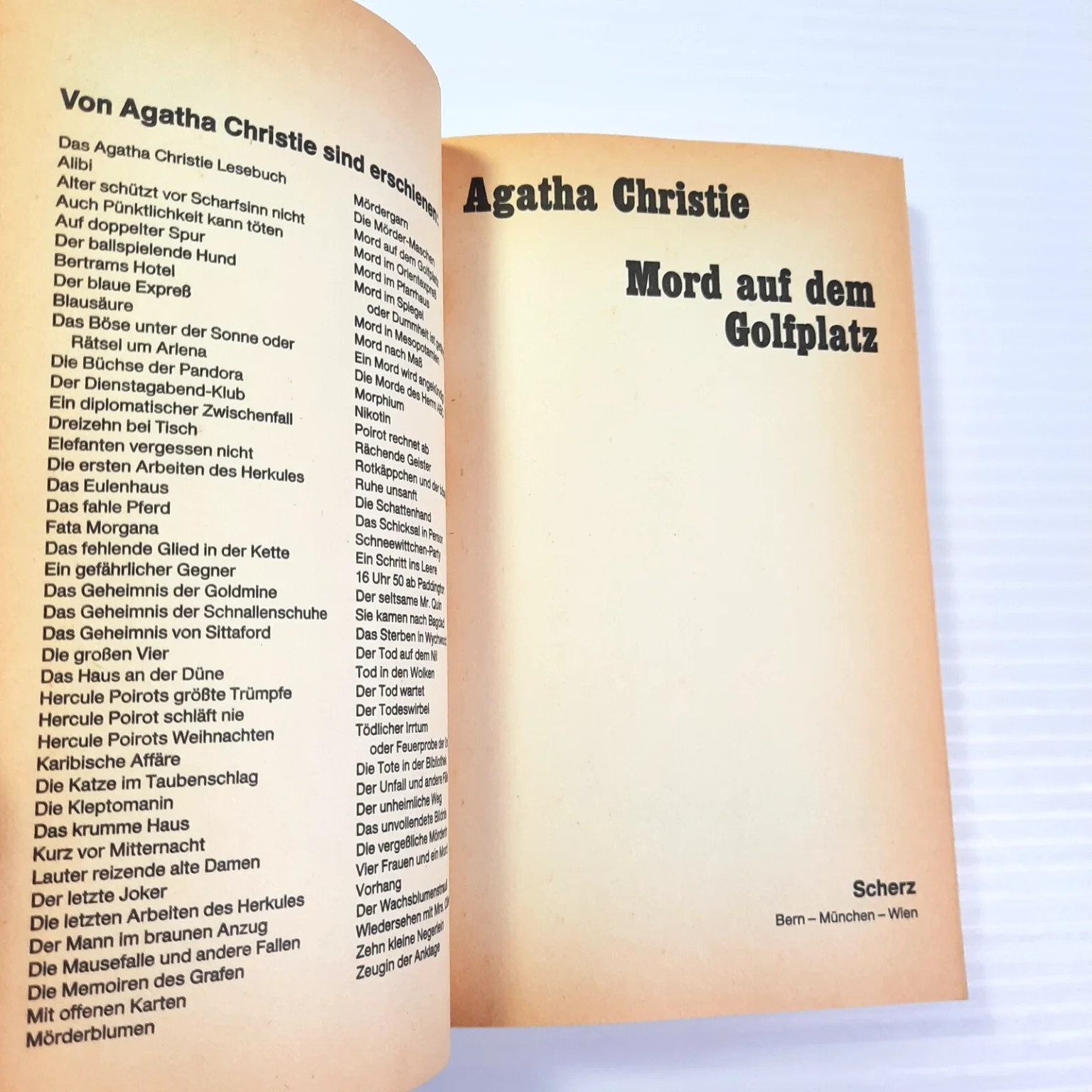 Mord auf dem Golfplatz Agatha Christie German Hercule Poirot Scherz Krimi 1991