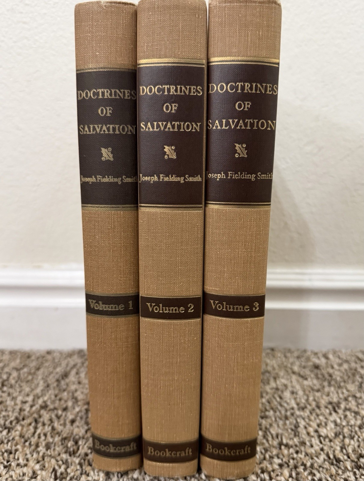 1960 Doctrines of Salvation by Joseph F. Smith, Vols. 1-3 LDS *2nd Book Signed*