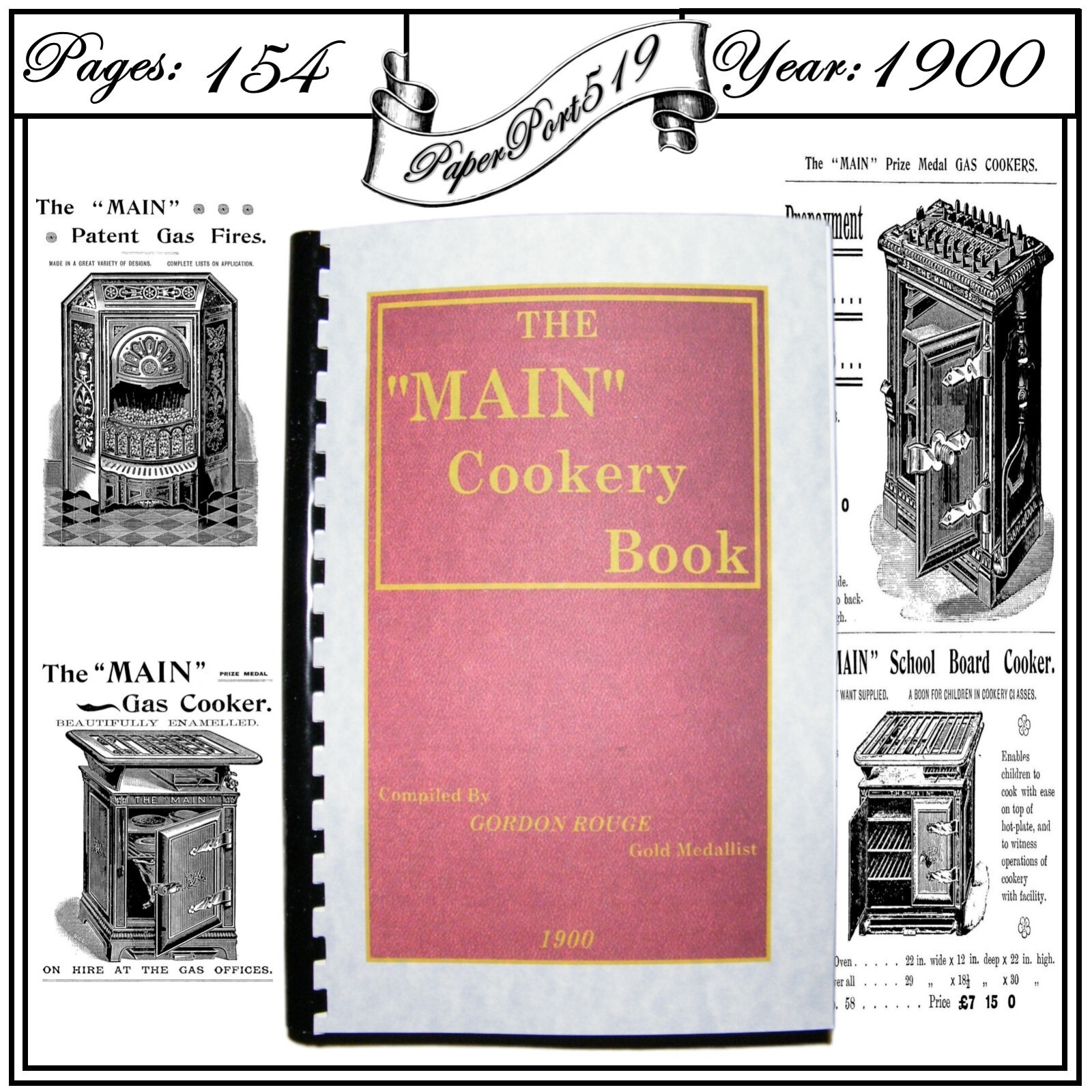 “1900” The Main Cookery Book Vintage Cook Book 154 Pages