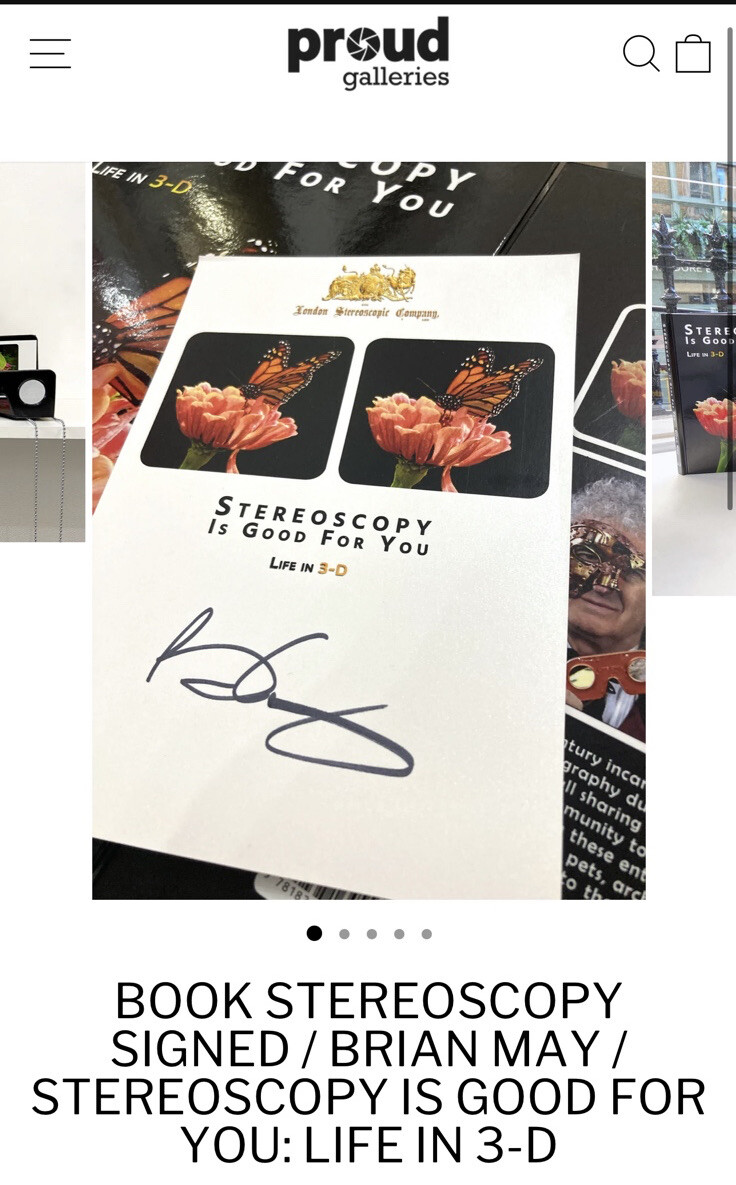 Brian May SIGNED AUTOGRAPHED Book Plate Steroscopy Is Good For You Queen