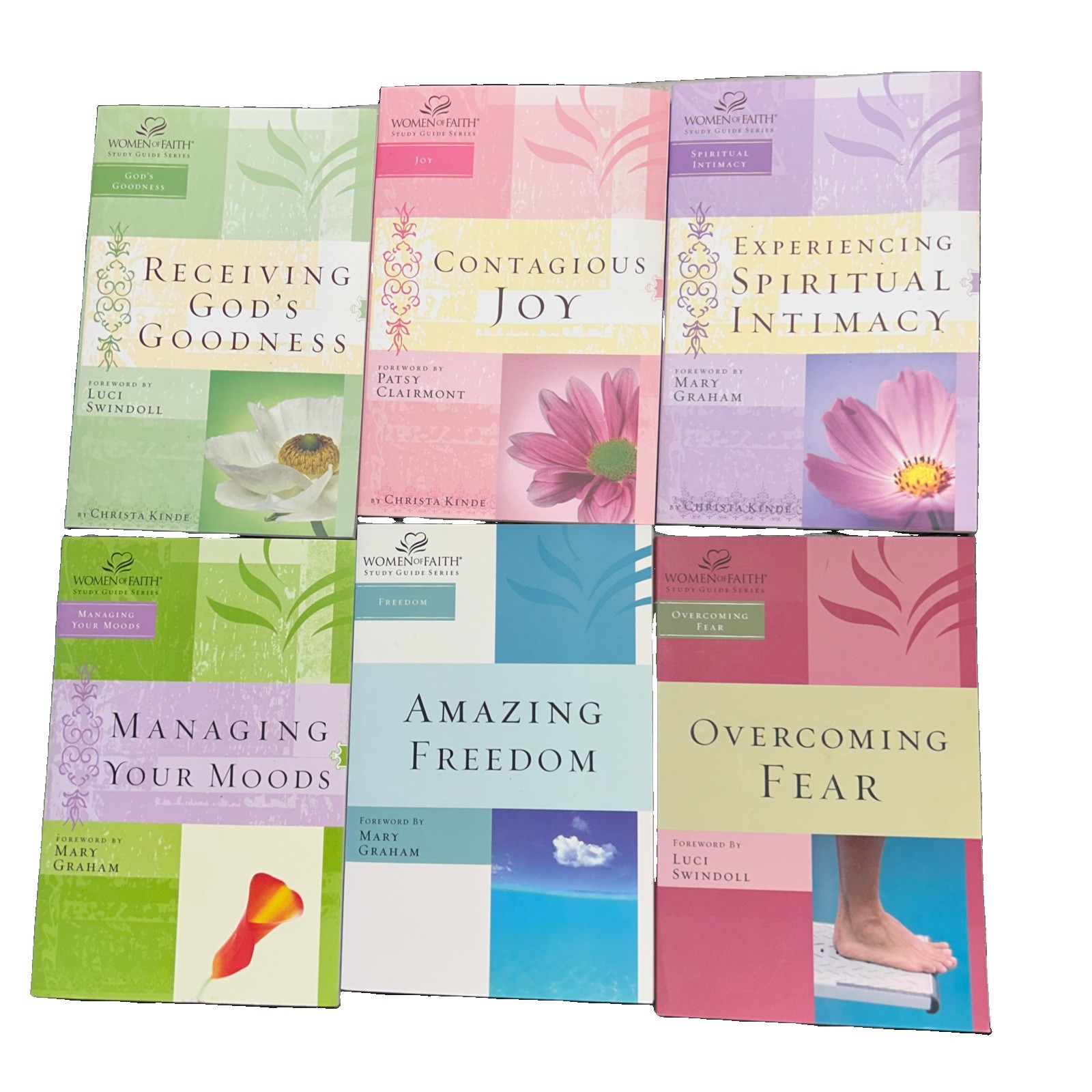 Women of Faith Study Guide Series Lot 6 books paperback Different Authors