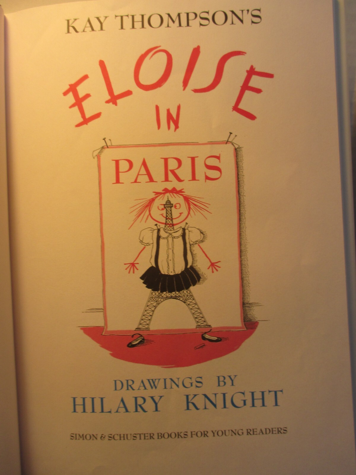 children’s picture book ELOISE IN PARIS by KAY THOMPSON illus KNIGHT rev 1999 ed