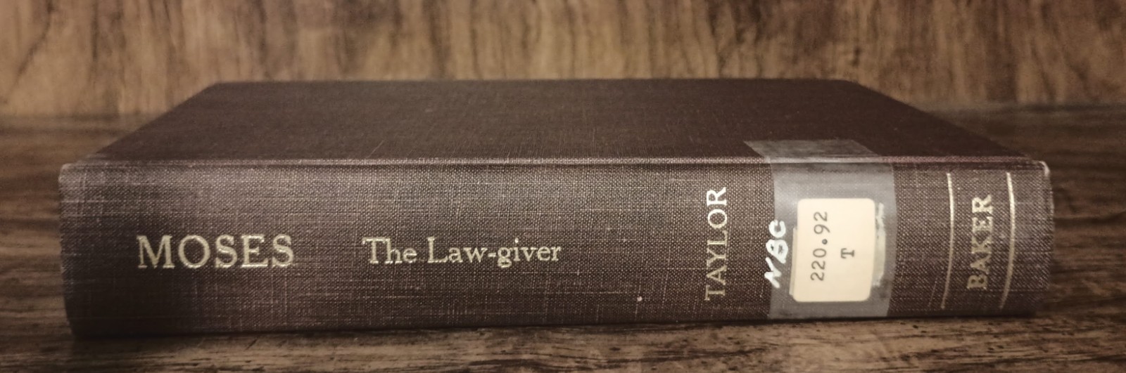 Moses the Law-Giver William M. Taylor Baker Book House 1961 Reprint Biblical Stu