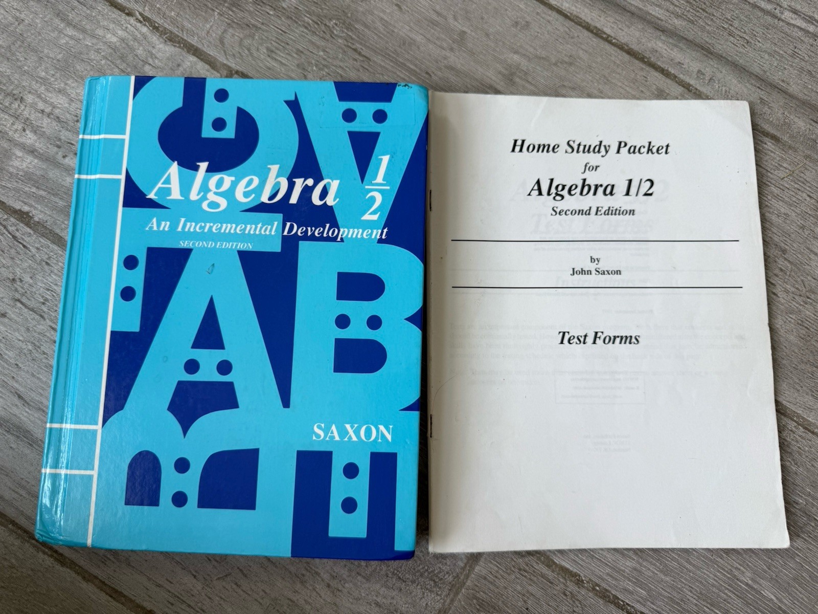 🍏 SET Saxon Algebra 1/2 Student Textbook Plus Test Forms 2nd Edition
