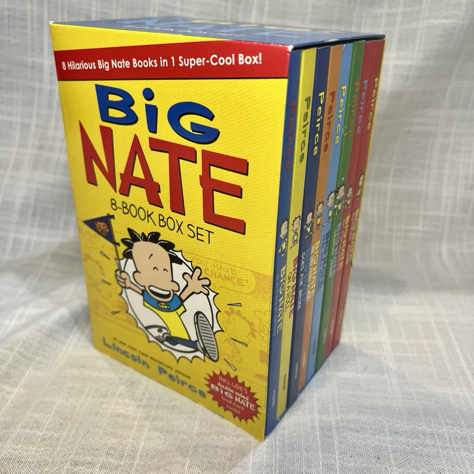 Big Nate 8 Book Box Set Lincoln Peirce Paperback Kids Ages 8-12 NICE!