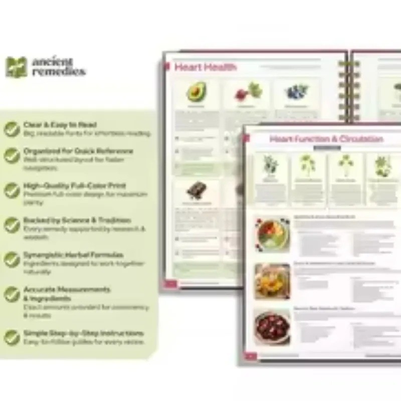 Natural Healing Handbook Herbal Remedies Book DIY Home Cure Wellness Guide NEW