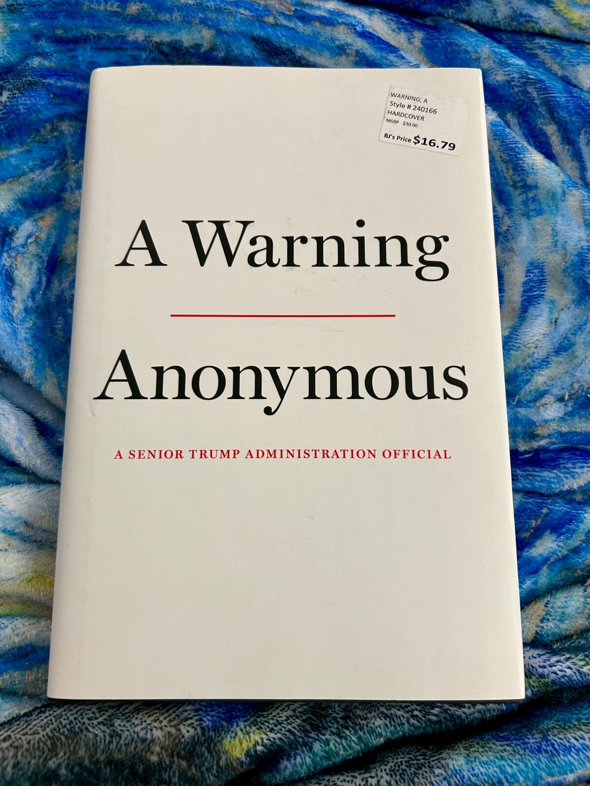 A WARNING ANONYMOUS HARDCOVER BRAND NEW ***FREE SHIPPING***