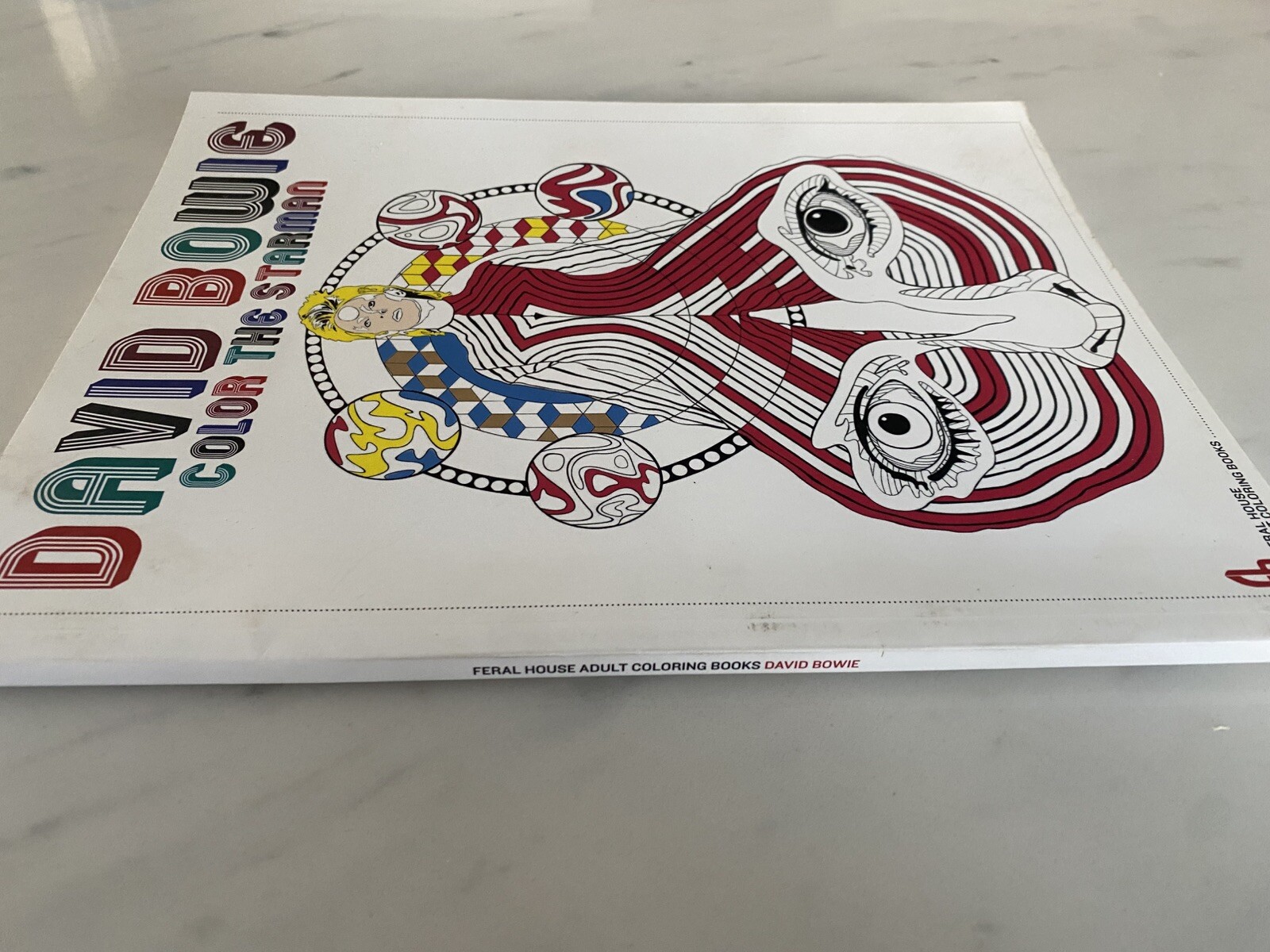 David Bowie Color the Starman, Feral House Adult Coloring Book, 46 pages, 2016