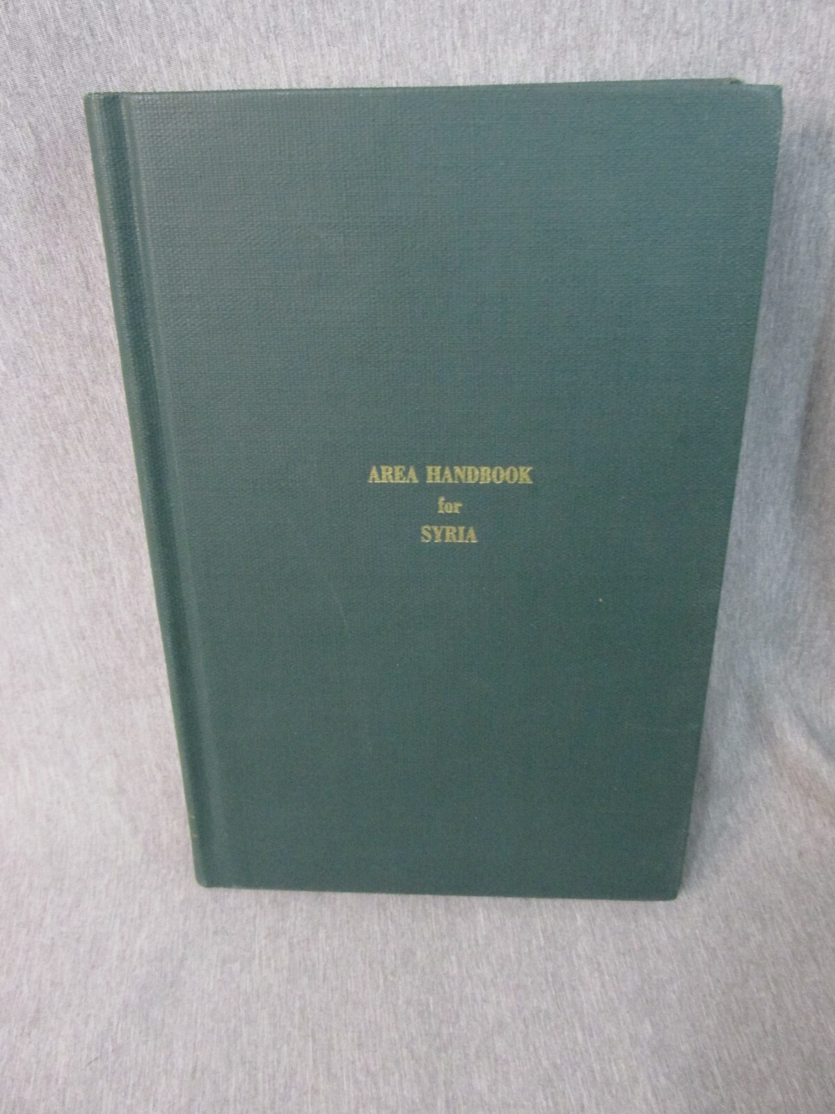 AREA HANDBOOK FOR SYRIA 1971 DA PAM 550-47 Hardback