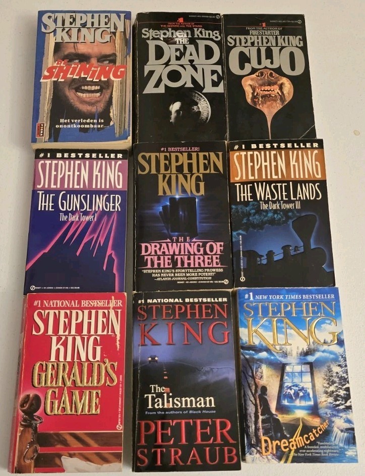 9 Stephen King Paperbacks The Shining Rare German The Dead Zone Cujo ++