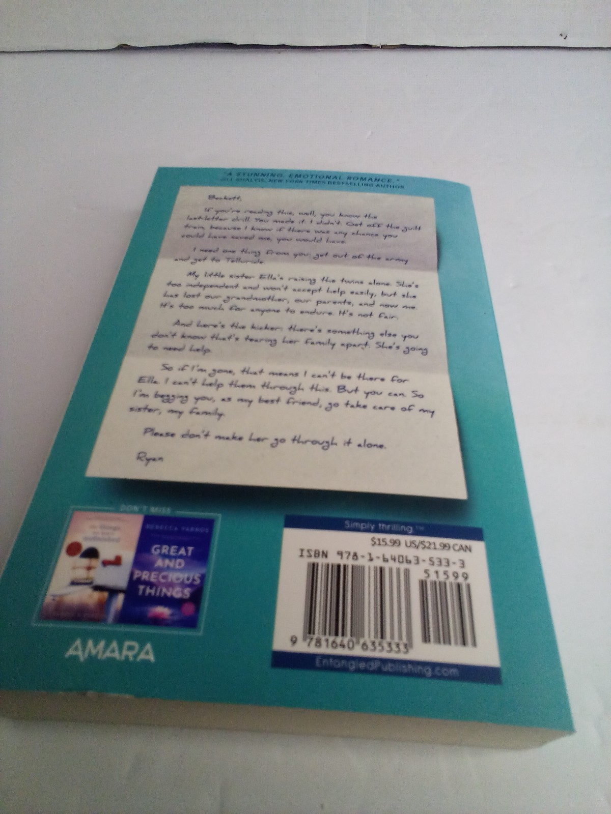 The Last Letter Paperback Rebecca Yarros