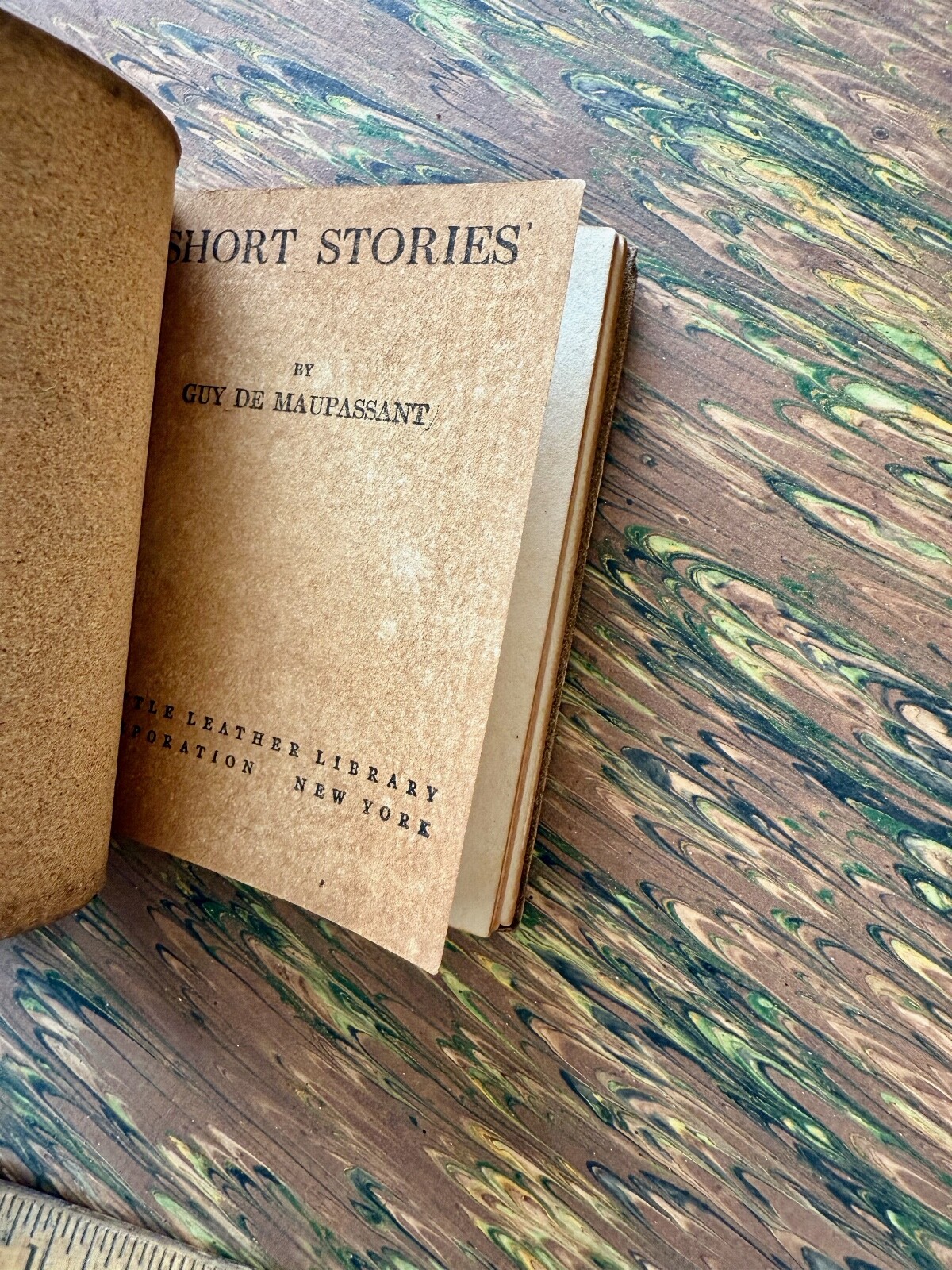 1921 Small Book Short Stories Maupassant New York Little Leather Library