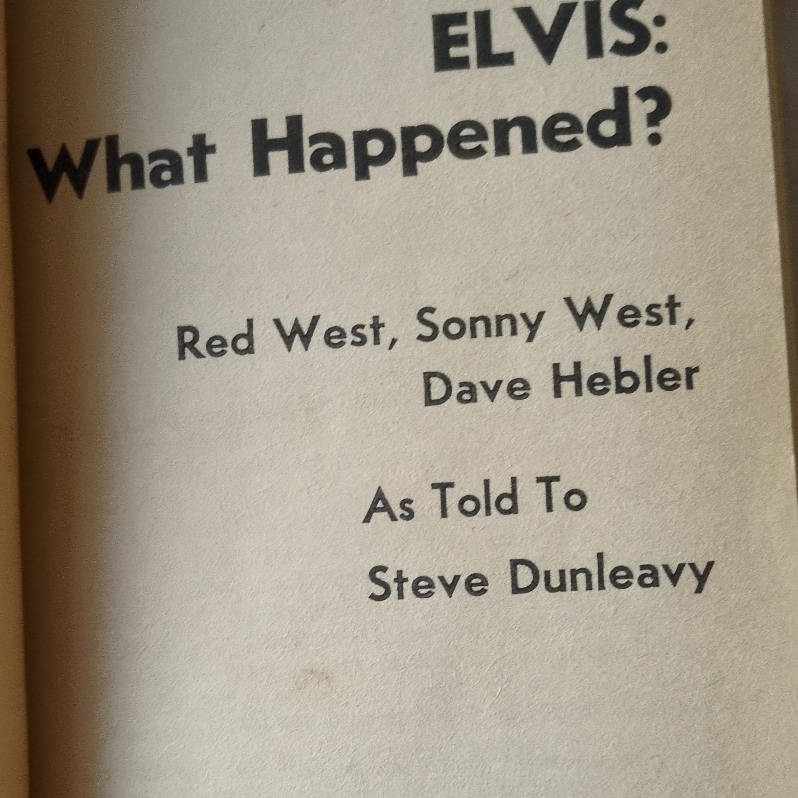 Ballantine Books Elvis: What Happened? Red West 1st Ed 1977 Paperback Bio