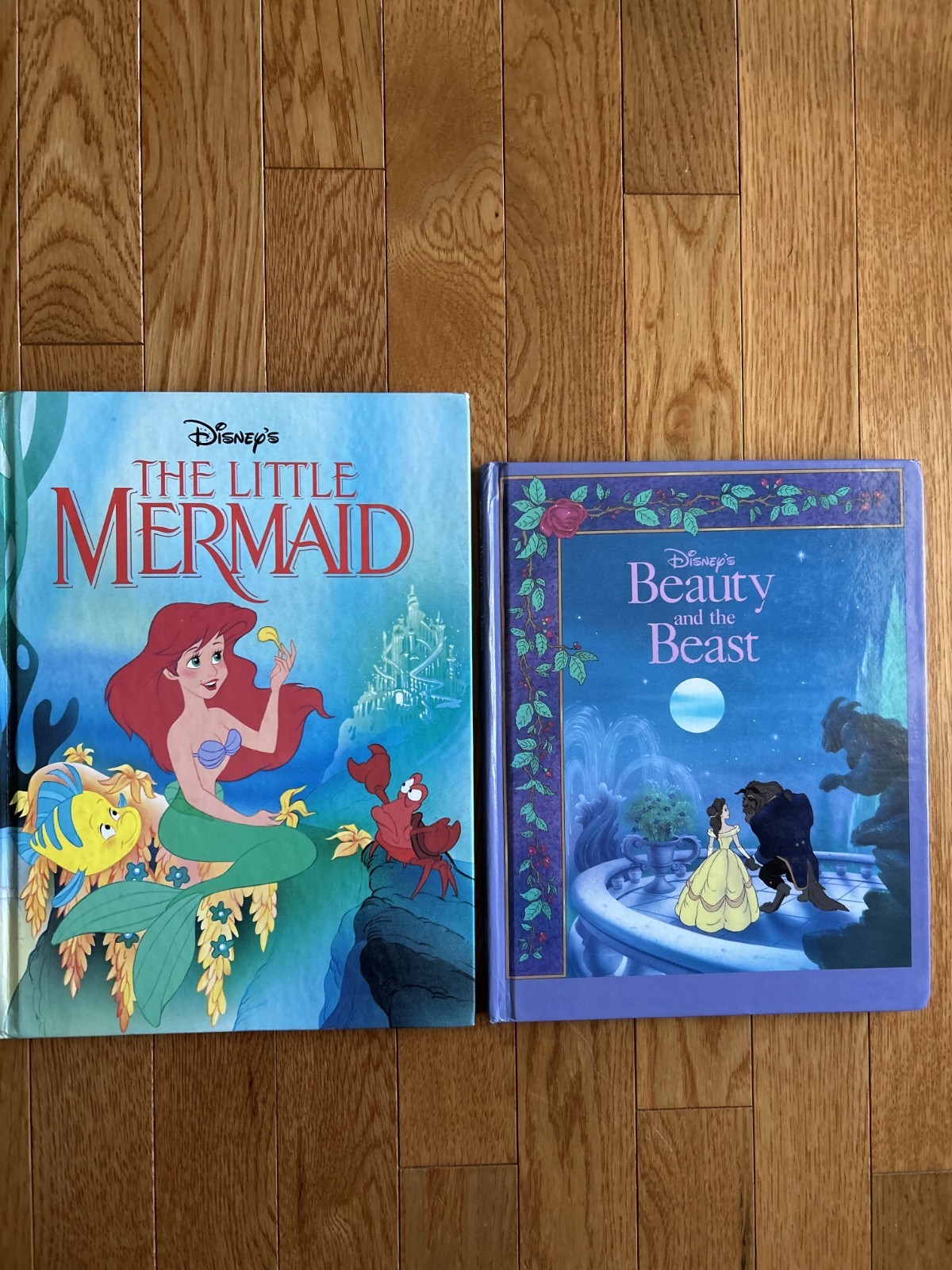 Vintage DISNEY: The Little Mermaid, (1993, HC/FC); Beauty and the Beast (1991)