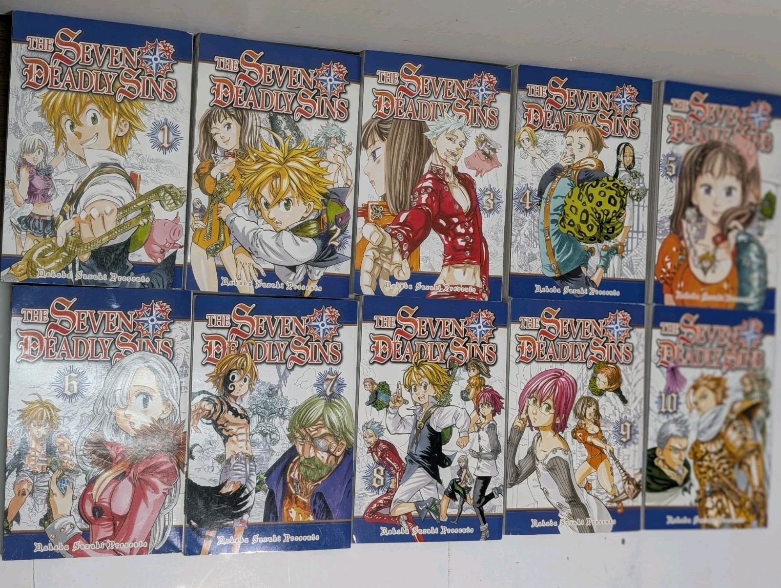 The Seven Deadly Sins Manga 1 to 10 Books Set Nice Condition KC Kodansha Comics