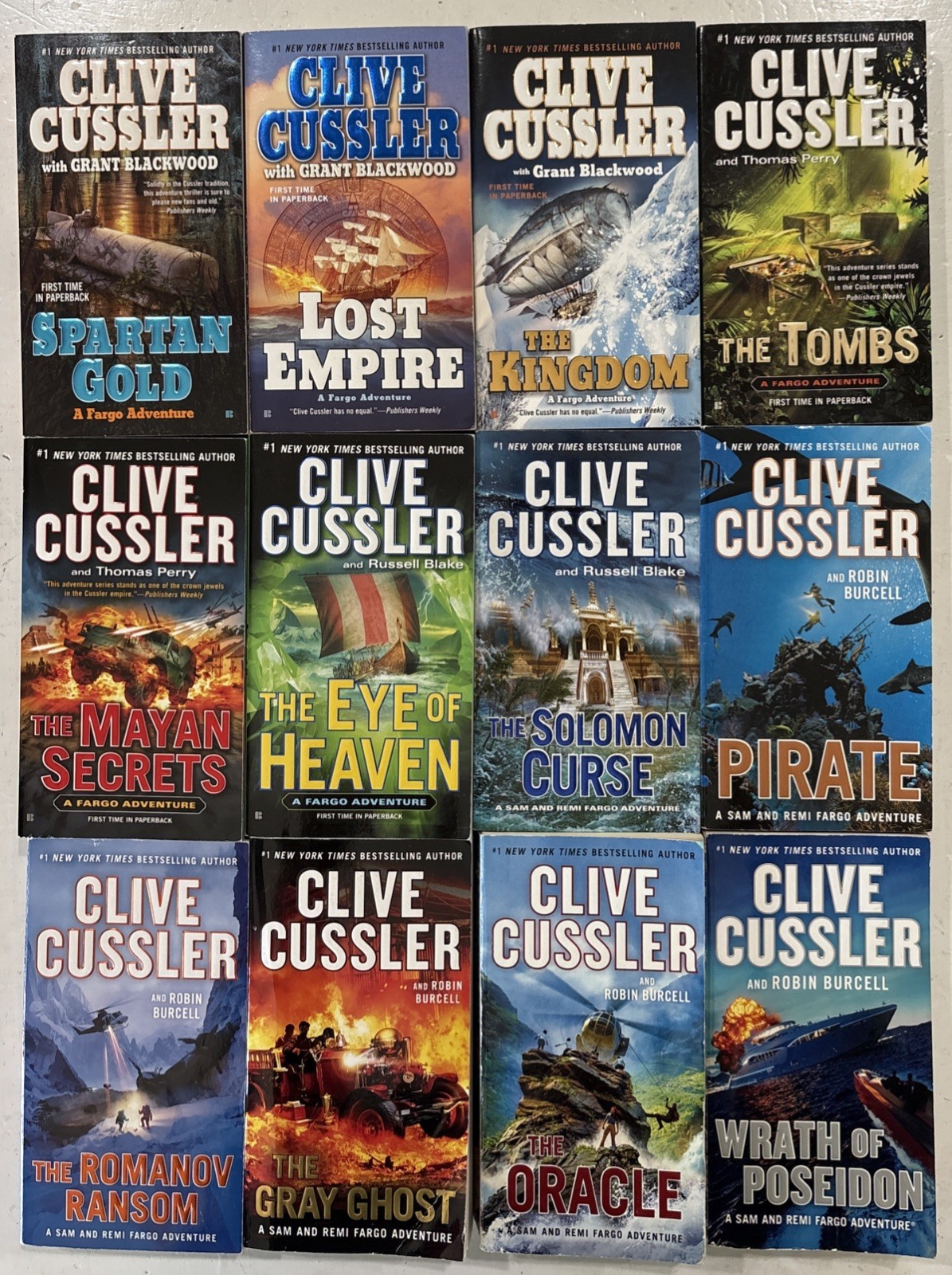 Complete SAMI AND REMI FARGO ADVENTURES Series Books 1-12 Clive Cussler Lot Set