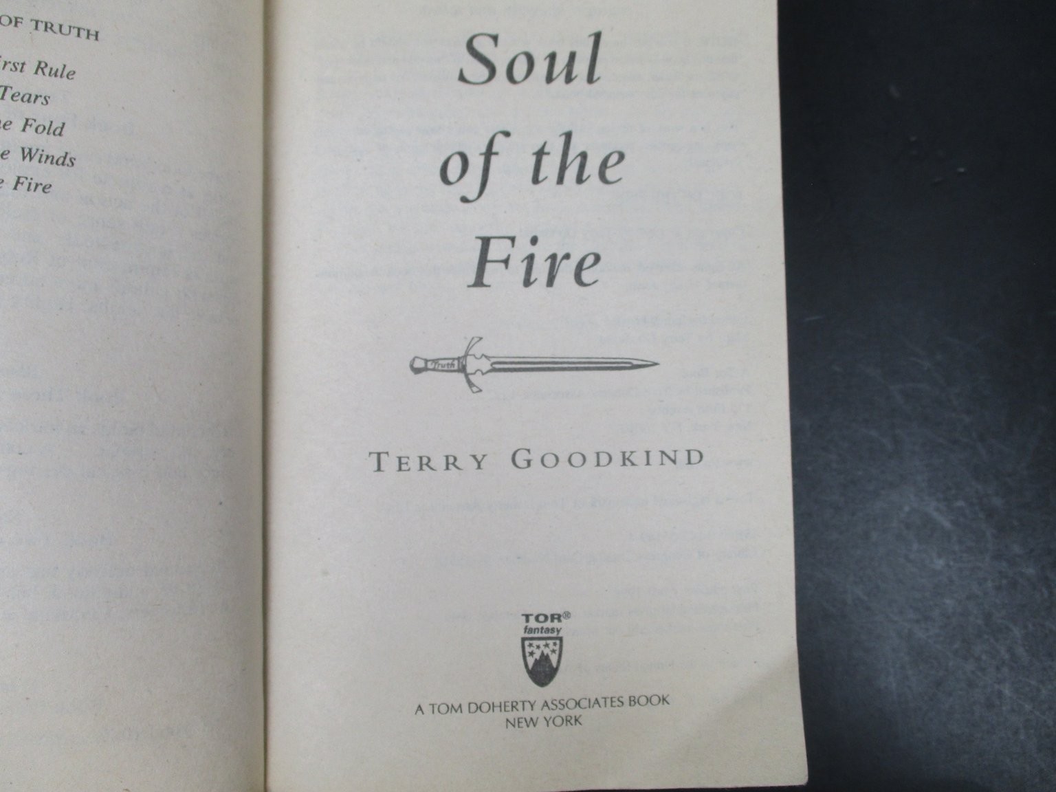 Soul of the Fire by Terry Goodkind 2000 First Mass Market Edition Fantasy PB