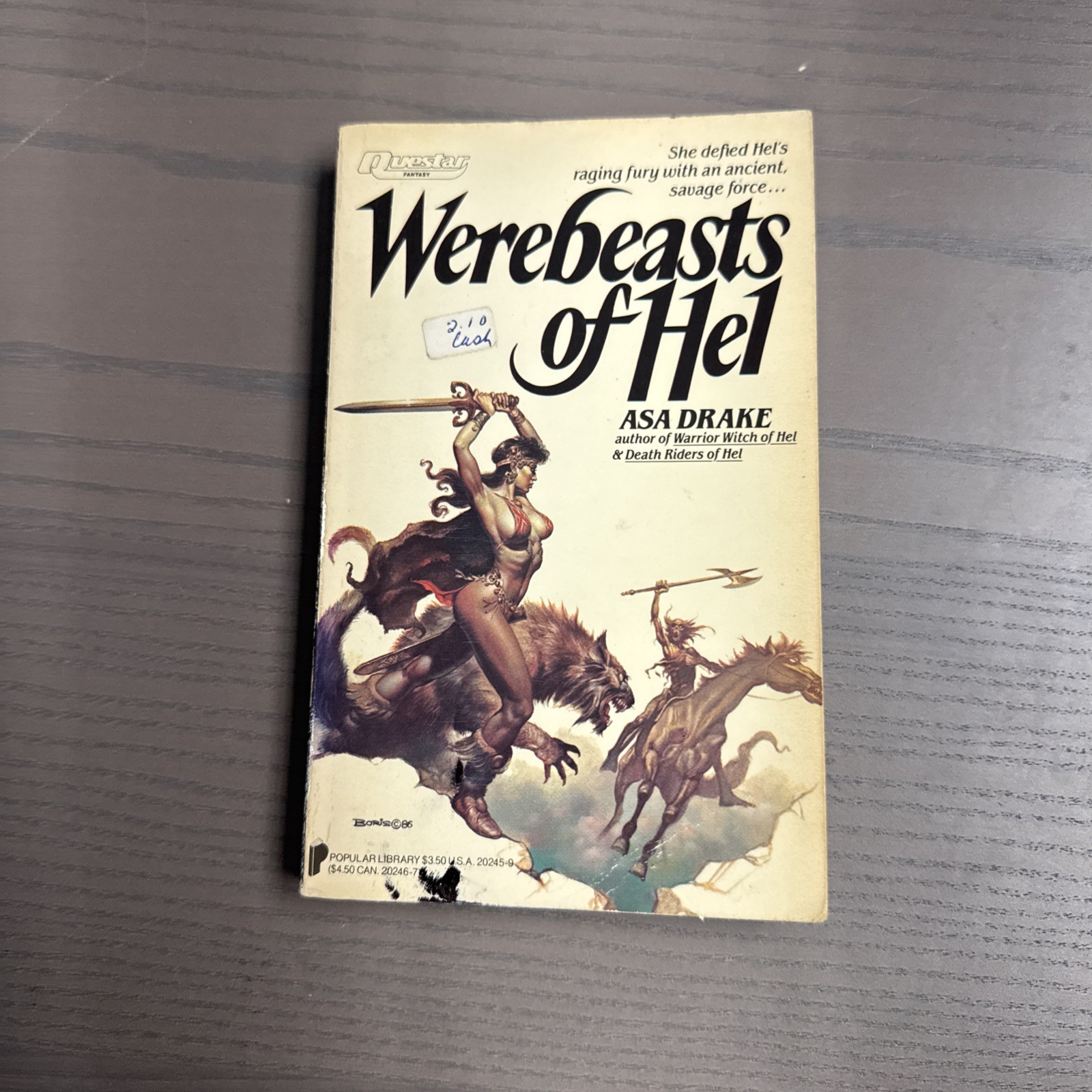 Werebeasts of Hel Asa Drake (Popular Library, 1986) Paperback