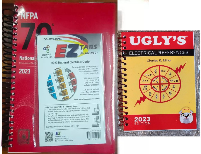 NFPA 70 2023 NEC Code Book + Ugly’s Electrical Ref Spiral + EZ New Stock