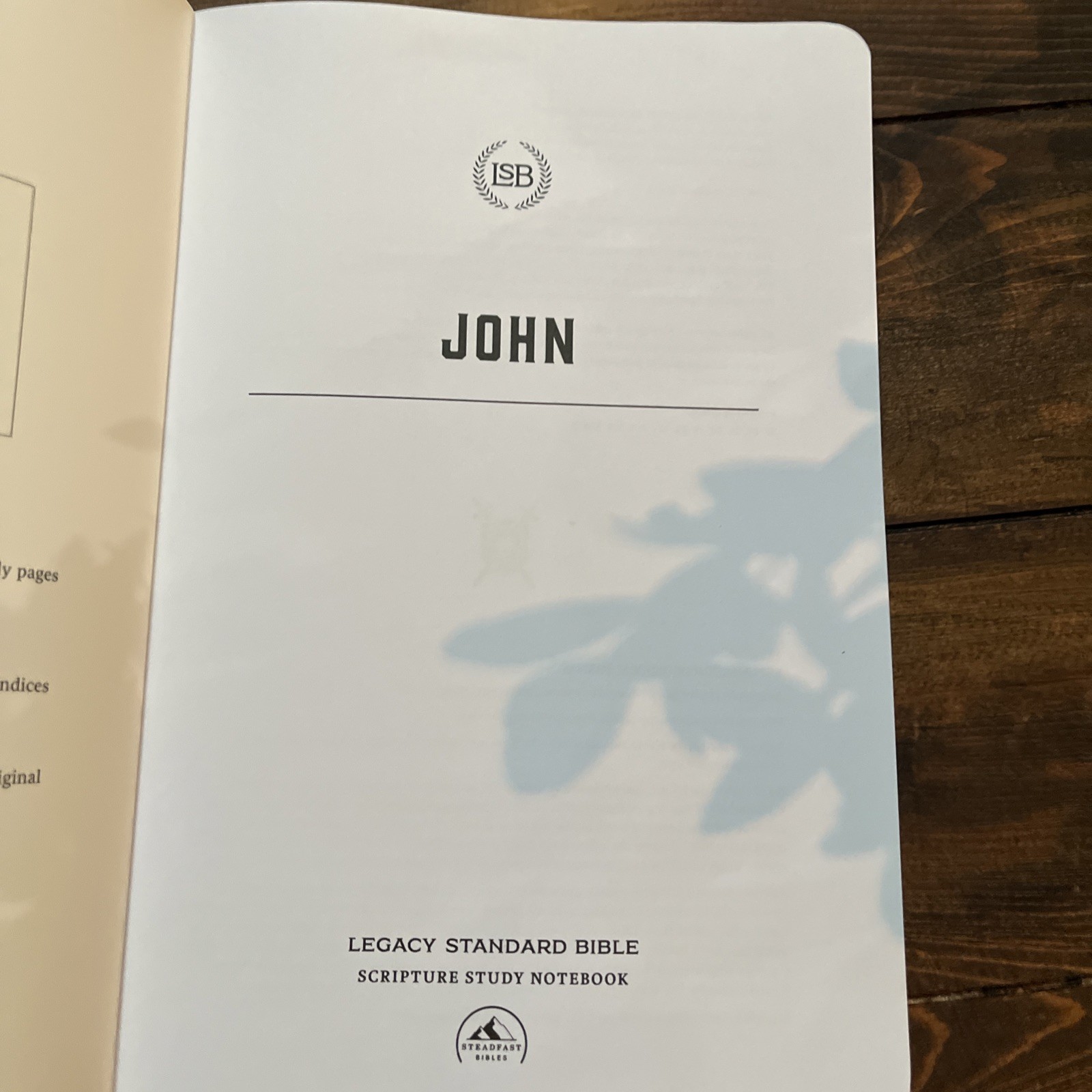 Lsb Scripture Study Notebook: John by Steadfast Bibles: New
