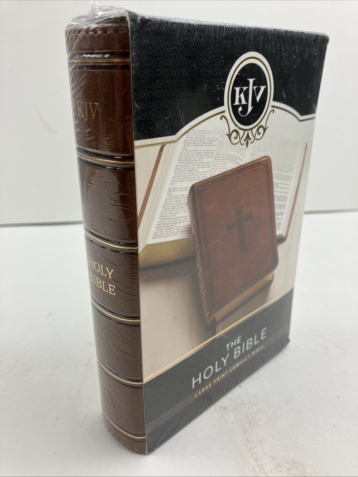 KJV Holy Bible, Compact Large Print Faux Leather Red Letter Edition (English)