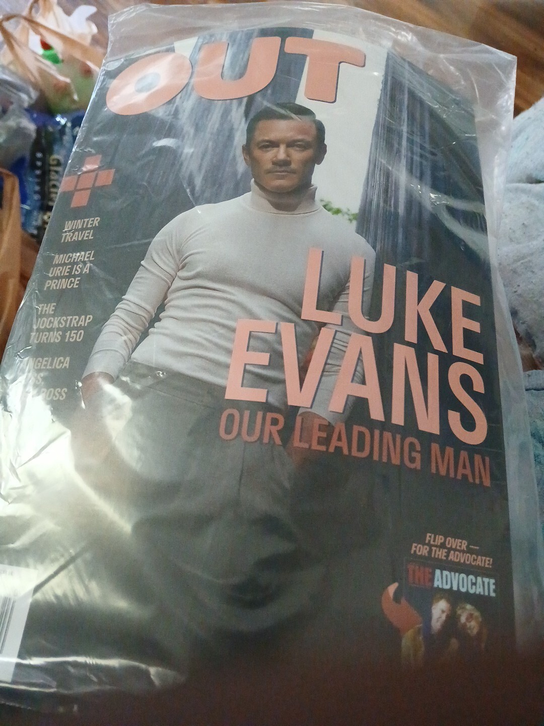 OUT ADVOCATE Magazine September October 2024 LUKE EVANS Cover NEW In Plastic