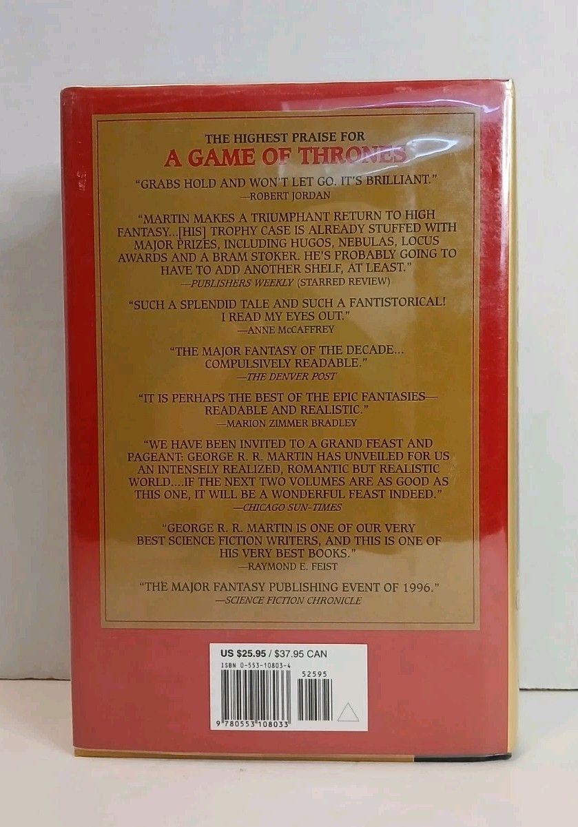 A CLASH OF KINGS – George RR Martin (1999 Hardcover) First Edition/1st Print, VG