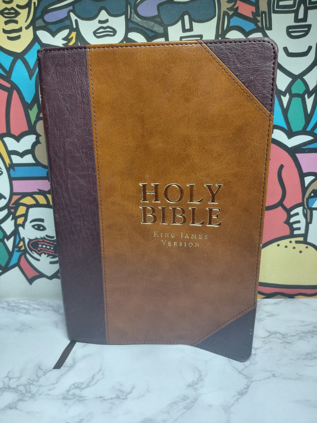 Holy Bible King James Version Large Print Edition 2016 Brown Leather