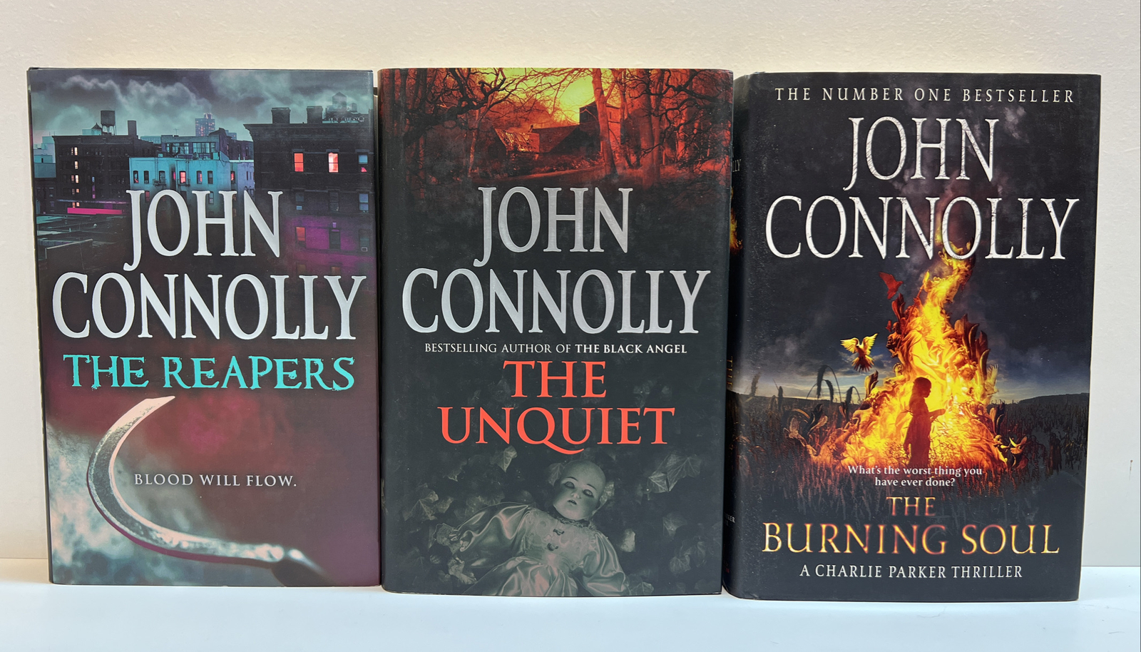 John Connolly The Reapers, The Burning Soul & The Unquiet All Signed UK 1st Ed.