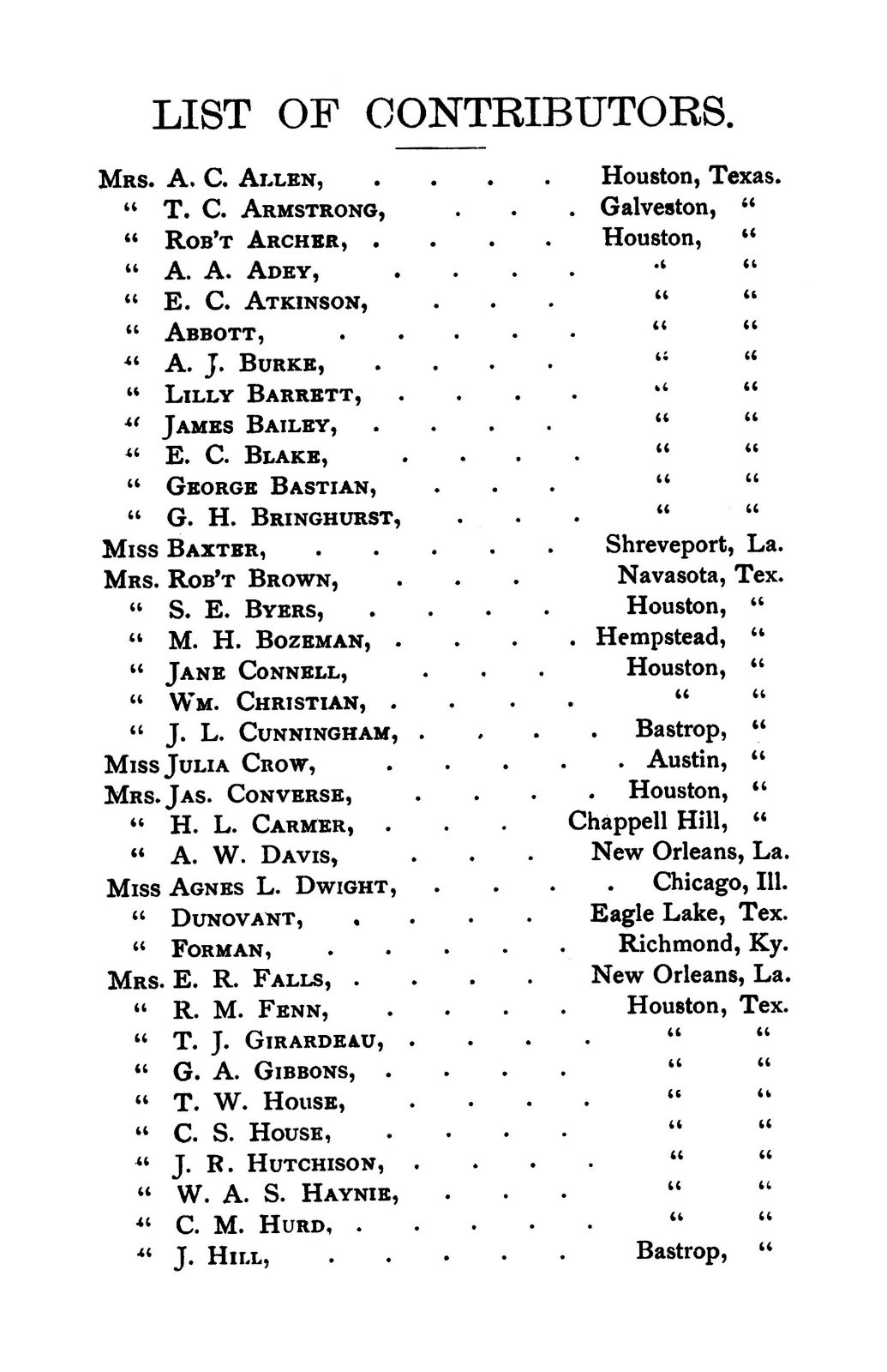 1883 The Texas Cook Book 186 Pages