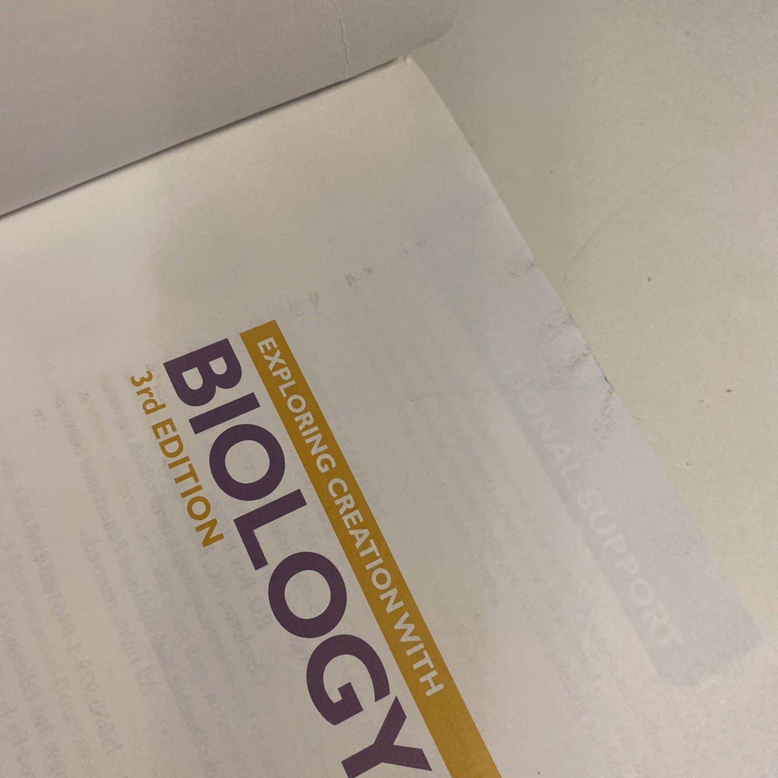Apologia Exploring Creation with Biology 3rd Edition Damaged Cover