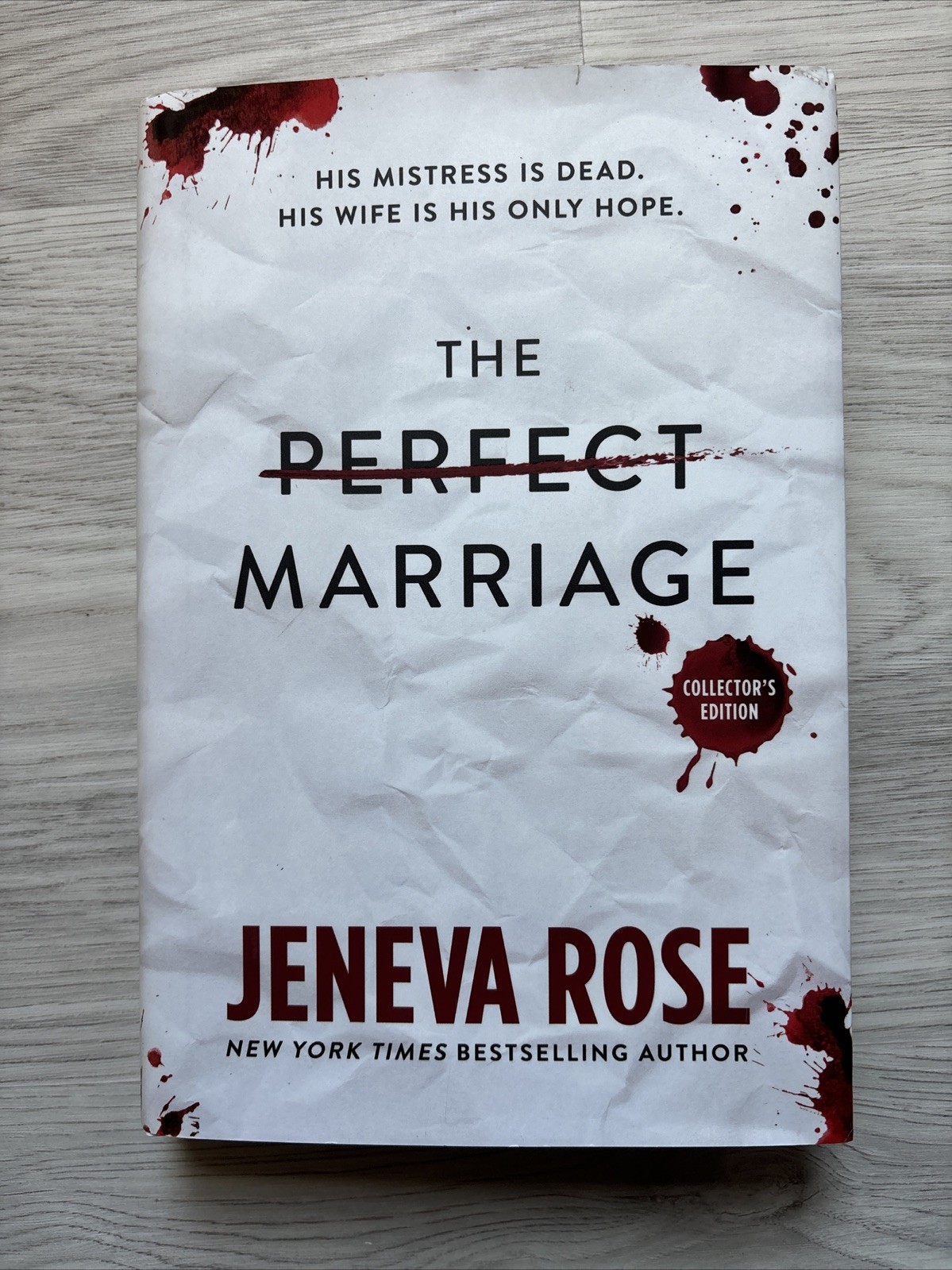 THE PERFECT MARRIAGE By:Jeneva Rose (Hardcover, 2024) Collectors Edition 1st/1st