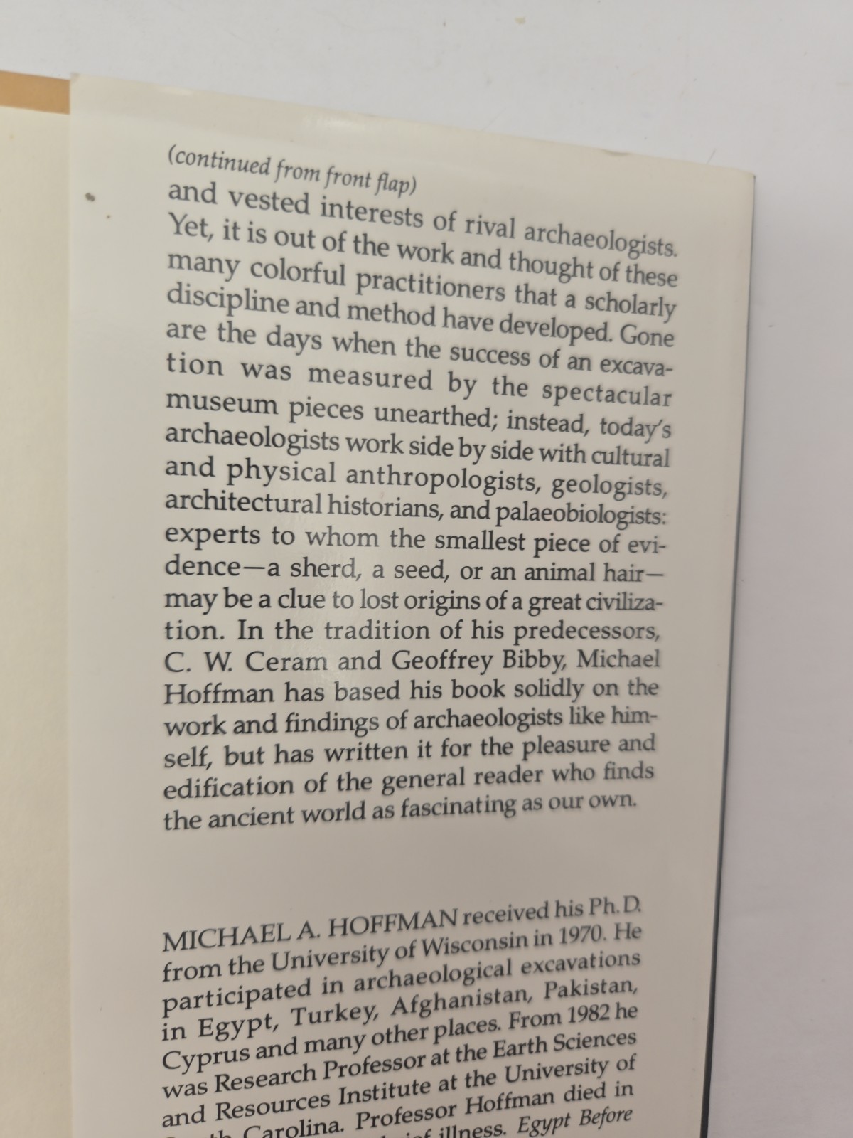 Egypt Before the Pharaohs Michael A.Hoffman HC 1993 Barnes & Noble Like New