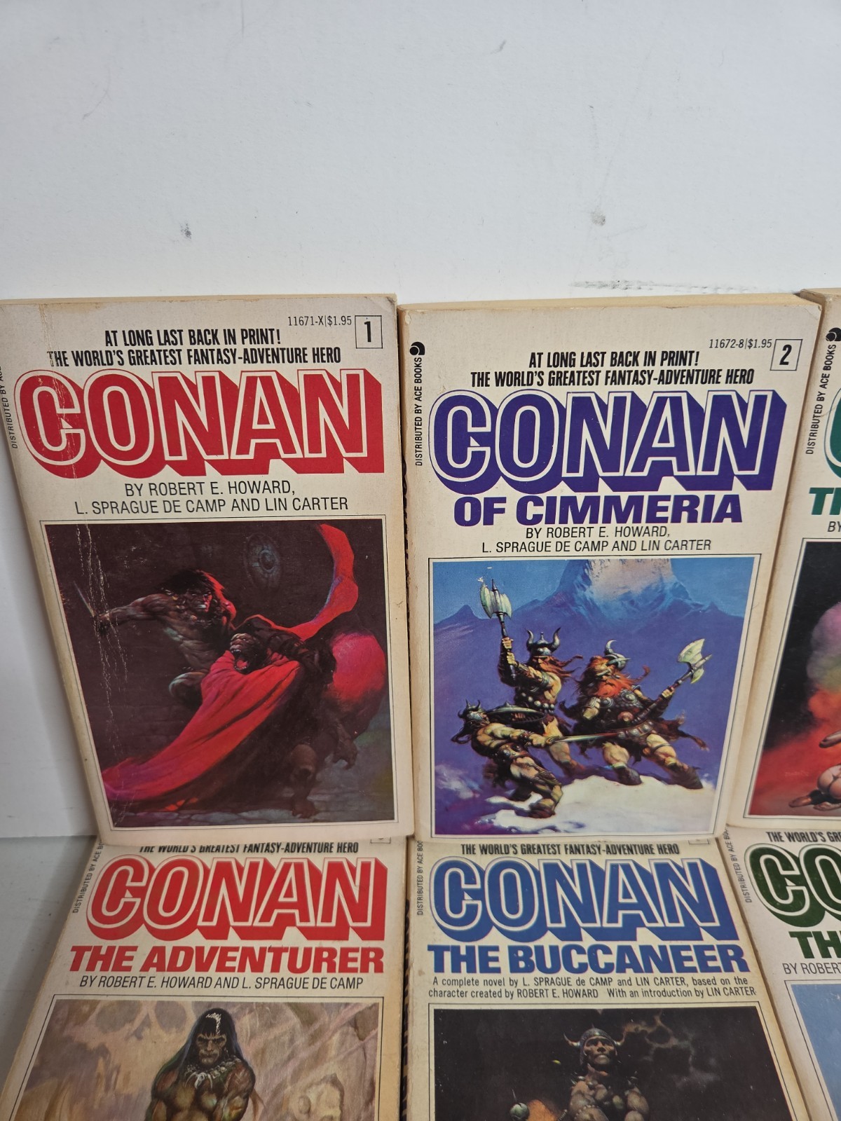 Conan Complete Main Series Robert E. Howard Ace Books Vintage Paperback Set 1-12