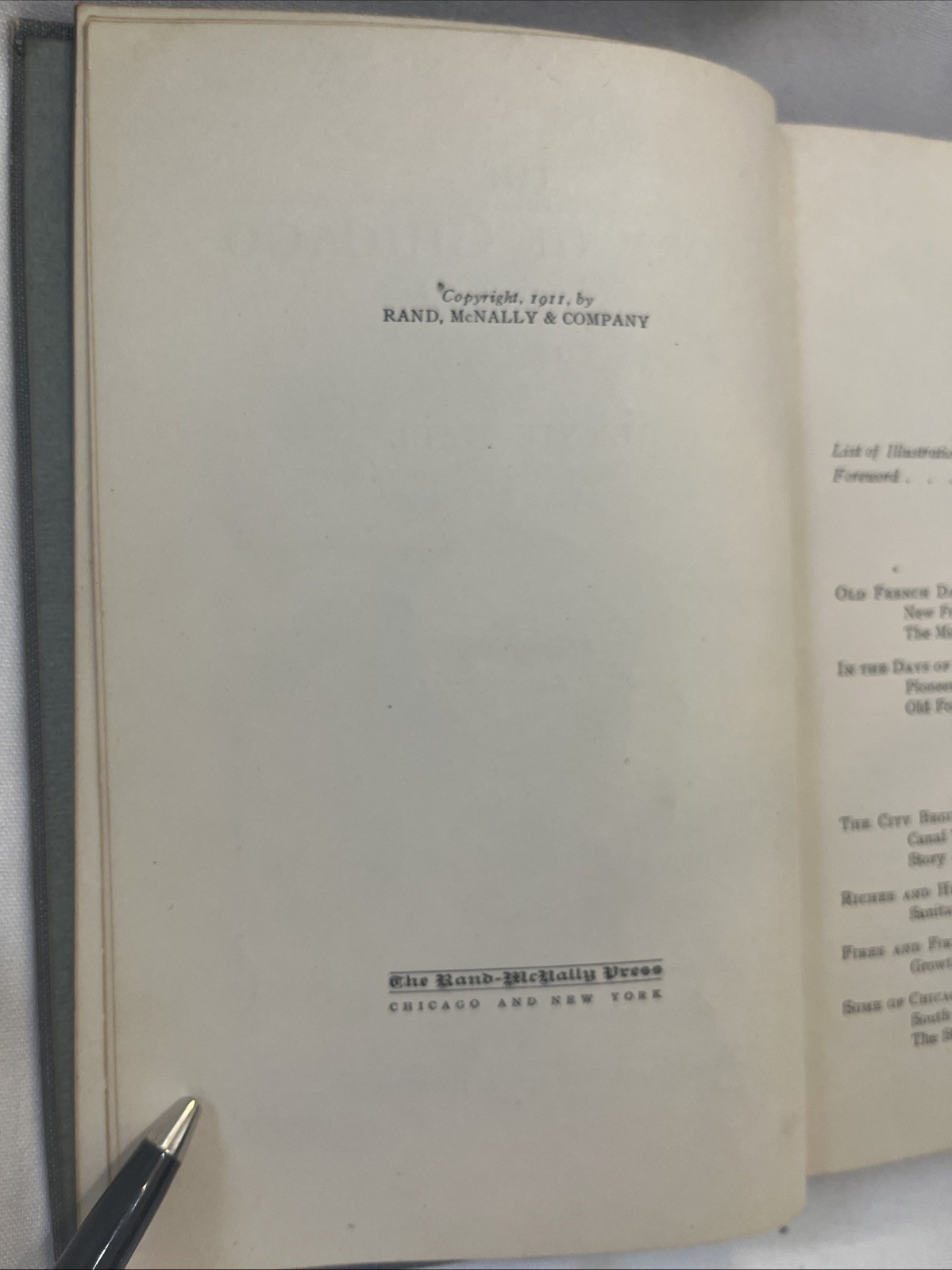 Vintage THE STORY OF CHICAGO 1911 By Jennie Hall RAND McNALLY PRESS Very Rare